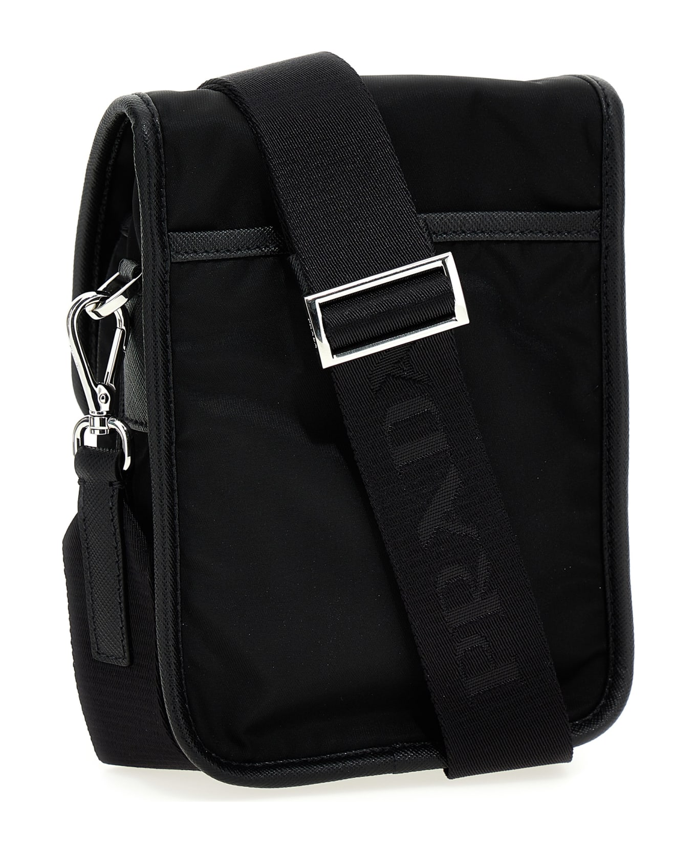 Prada Re-nylon Logo Crossbody Bag - Black