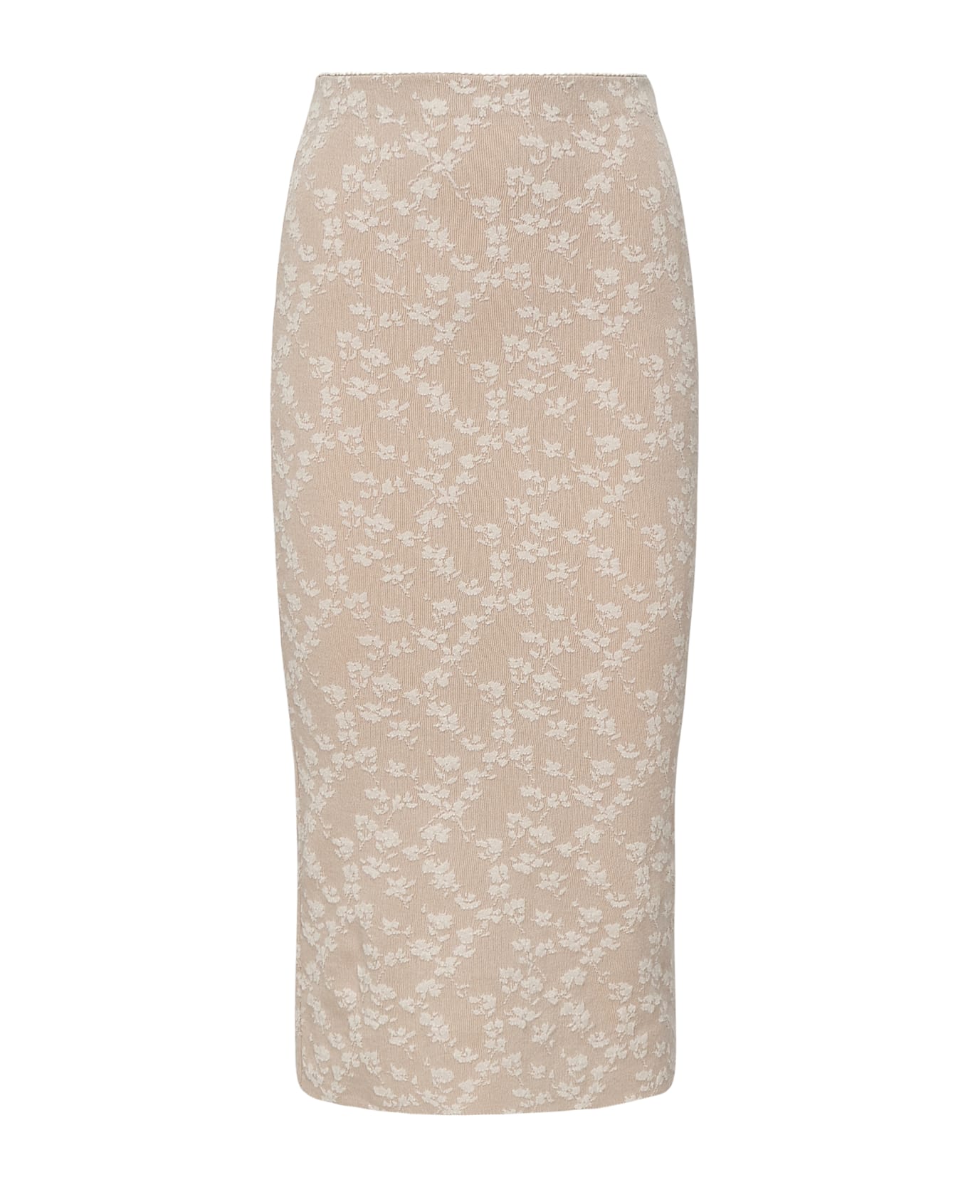 Fendi Jacquard Viscose Midi Skirt - BEIGE, white