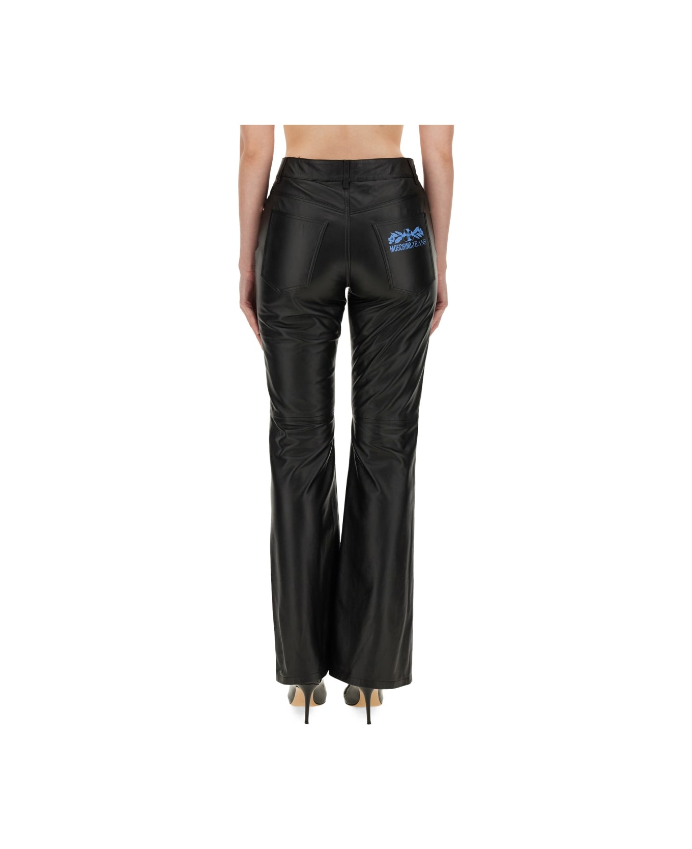 M05CH1N0 Jeans Flared Pants - BLACK