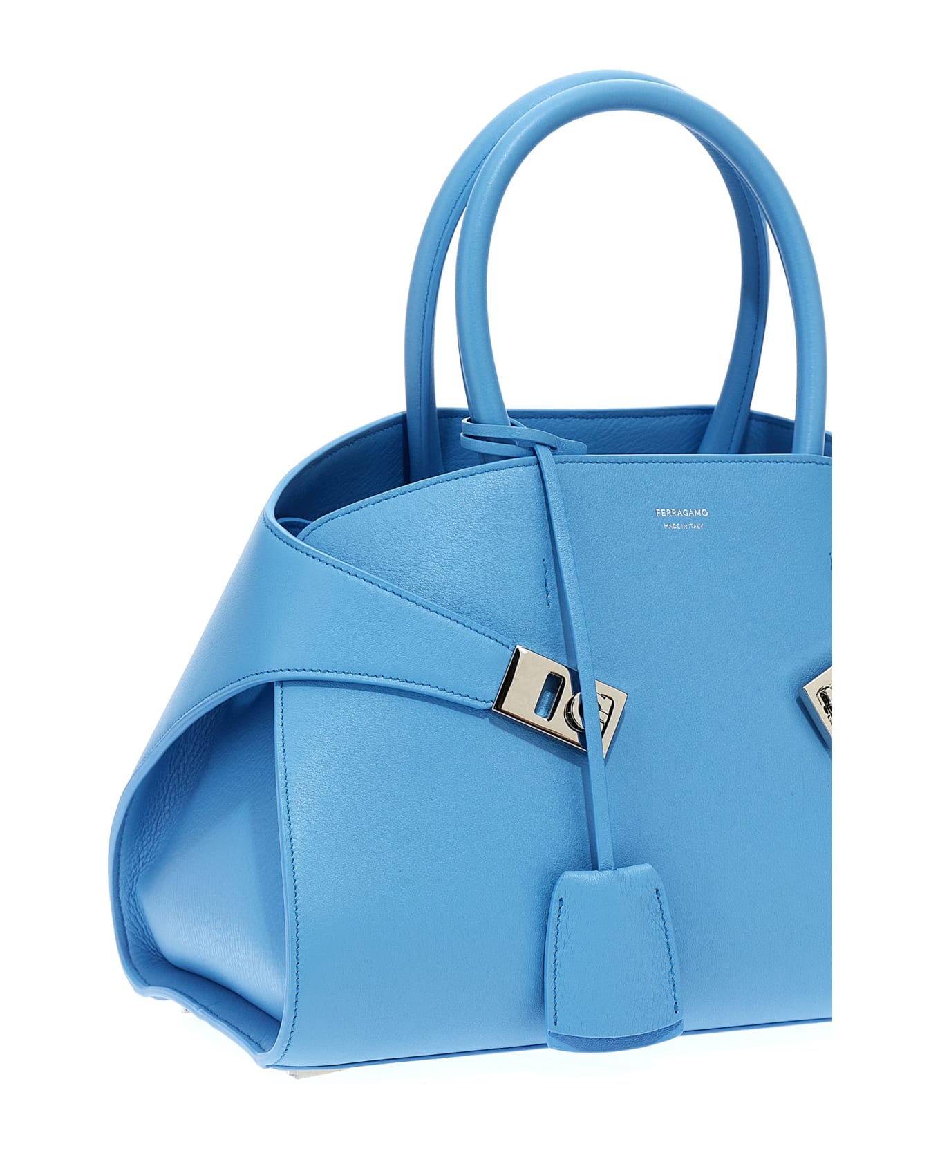 Ferragamo 'hug S' Handbag - Light Blue トートバッグ
