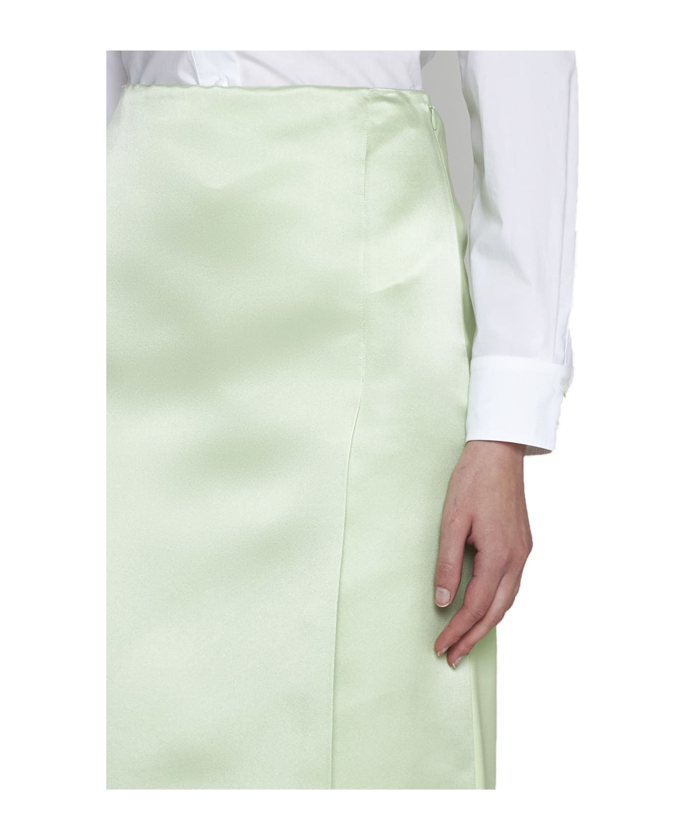 Tory Burch Satin Wrap Skirt - green スカート