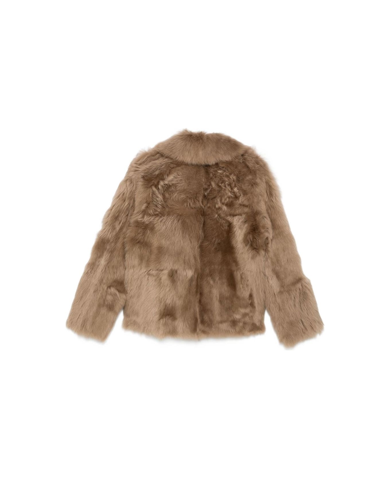 Blancha Light Brown Sheepskin Jacket - Brown