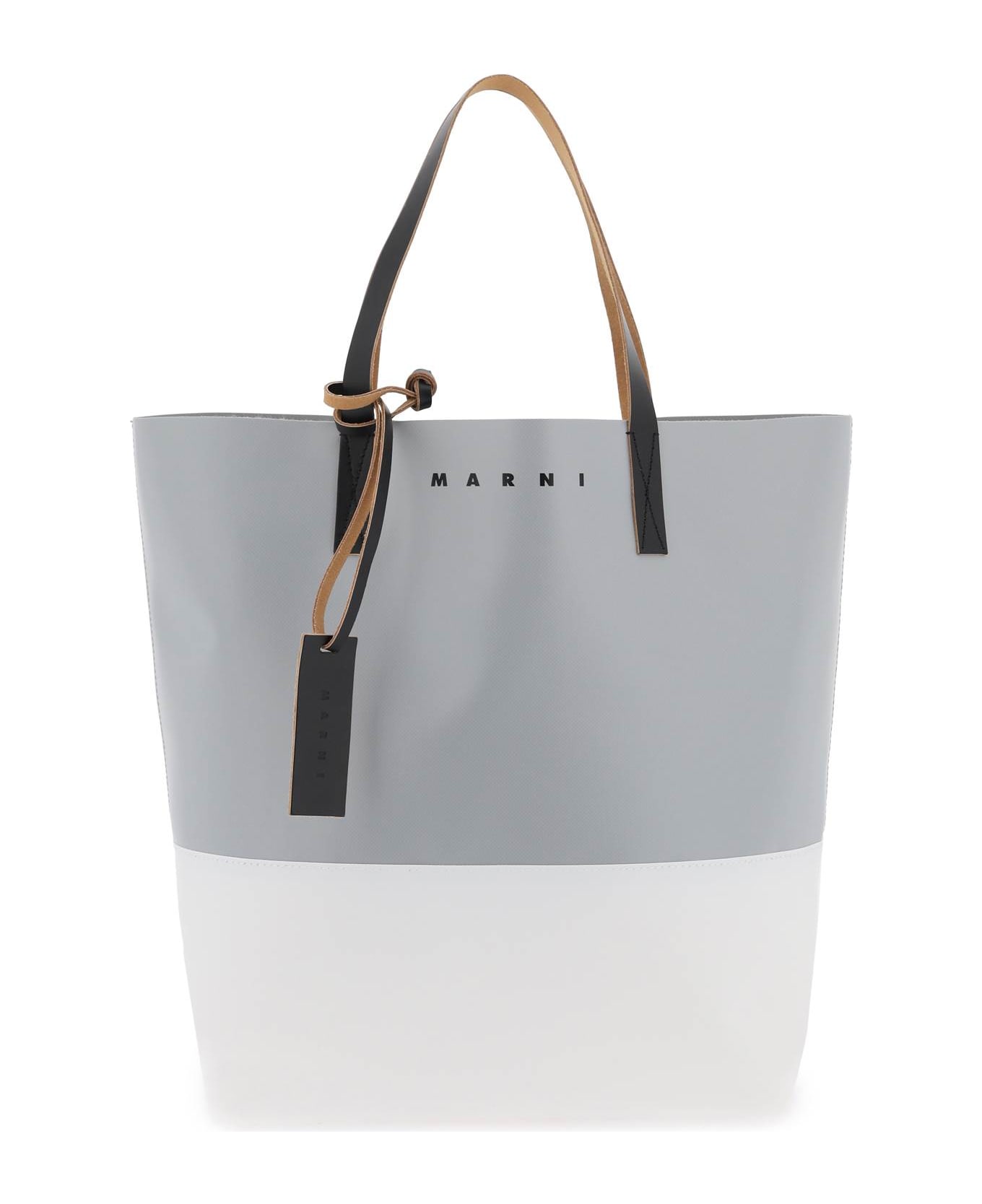 Marni Pvc Tribeca Shopping Bag - Grigio/argento トートバッグ