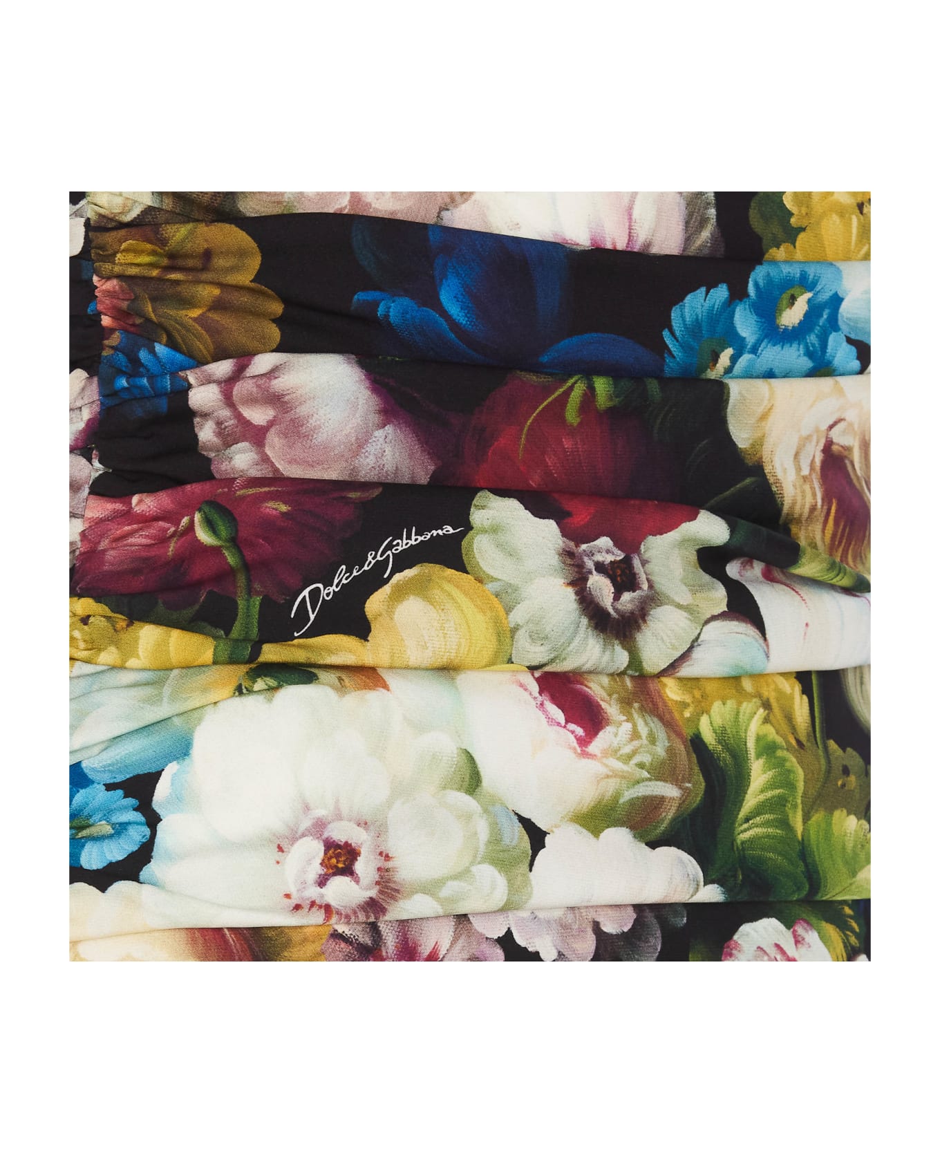 Dolce & Gabbana Nocturnal Flower Draped Midi Dress - MultiColour ワンピース＆ドレス
