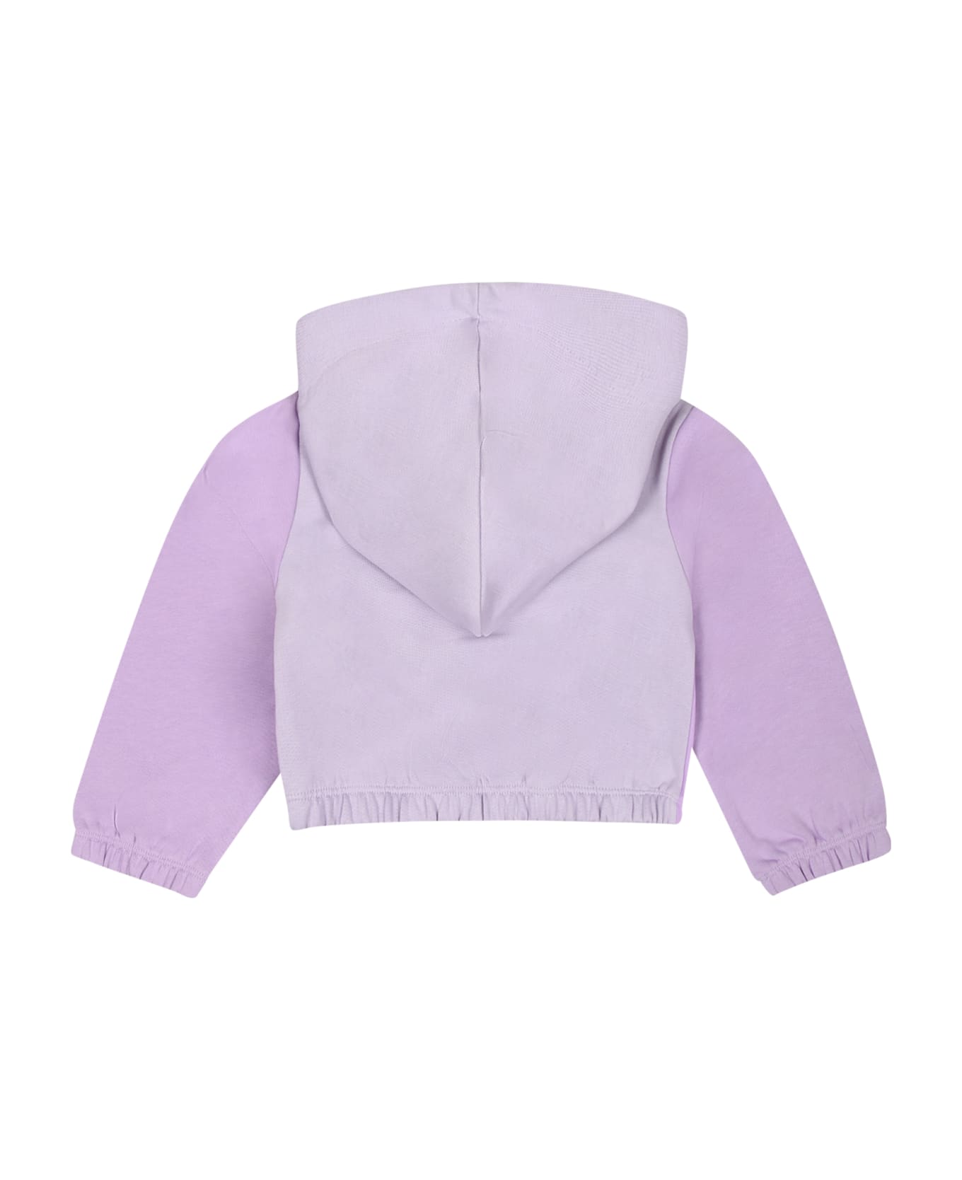 Stella McCartney Kids Purple Sweatshirt For Baby Girl With Seahorse - Violet コート＆ジャケット