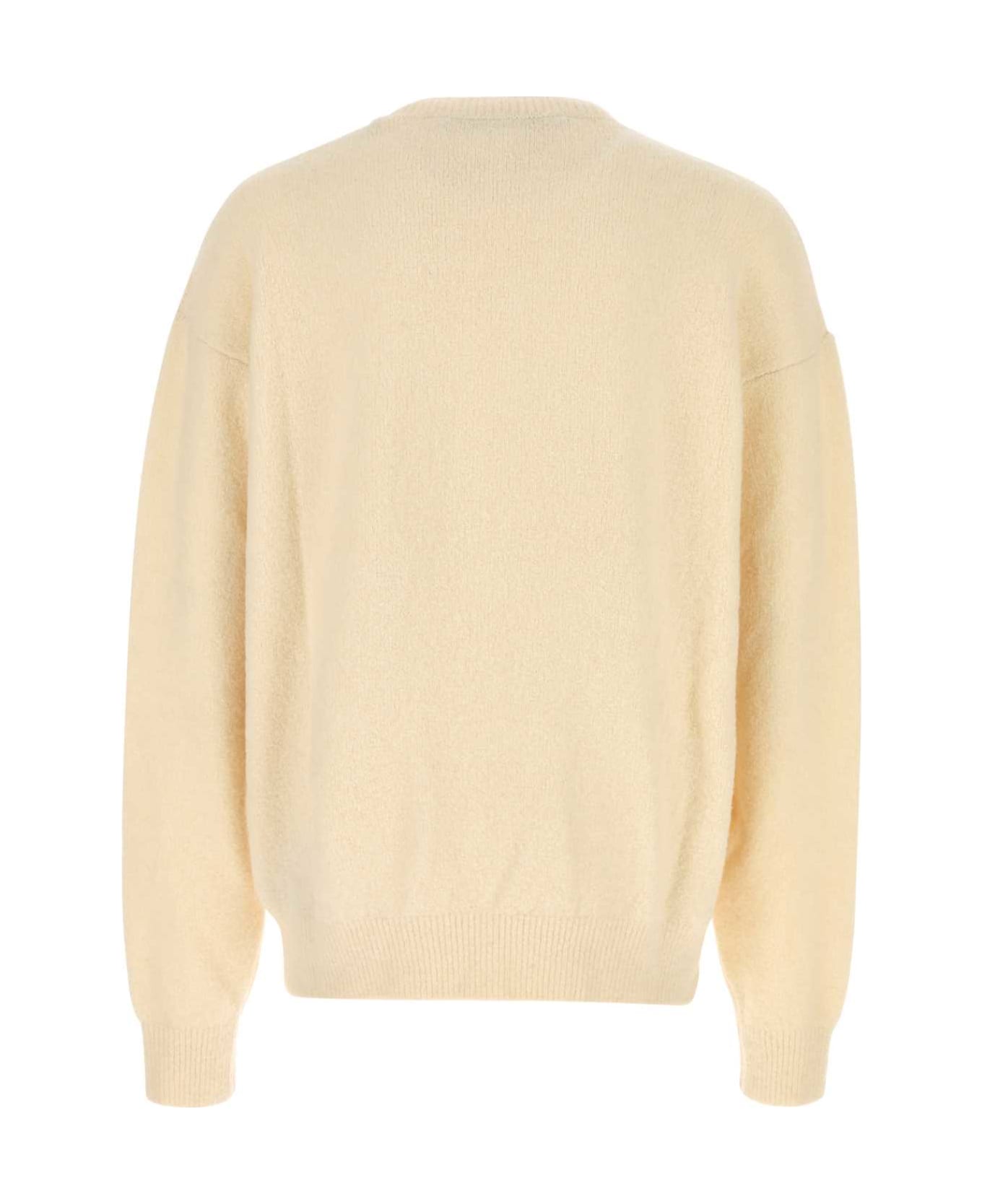 Palm Angels Ivory Stretch Wool Blend Sweater - 0310