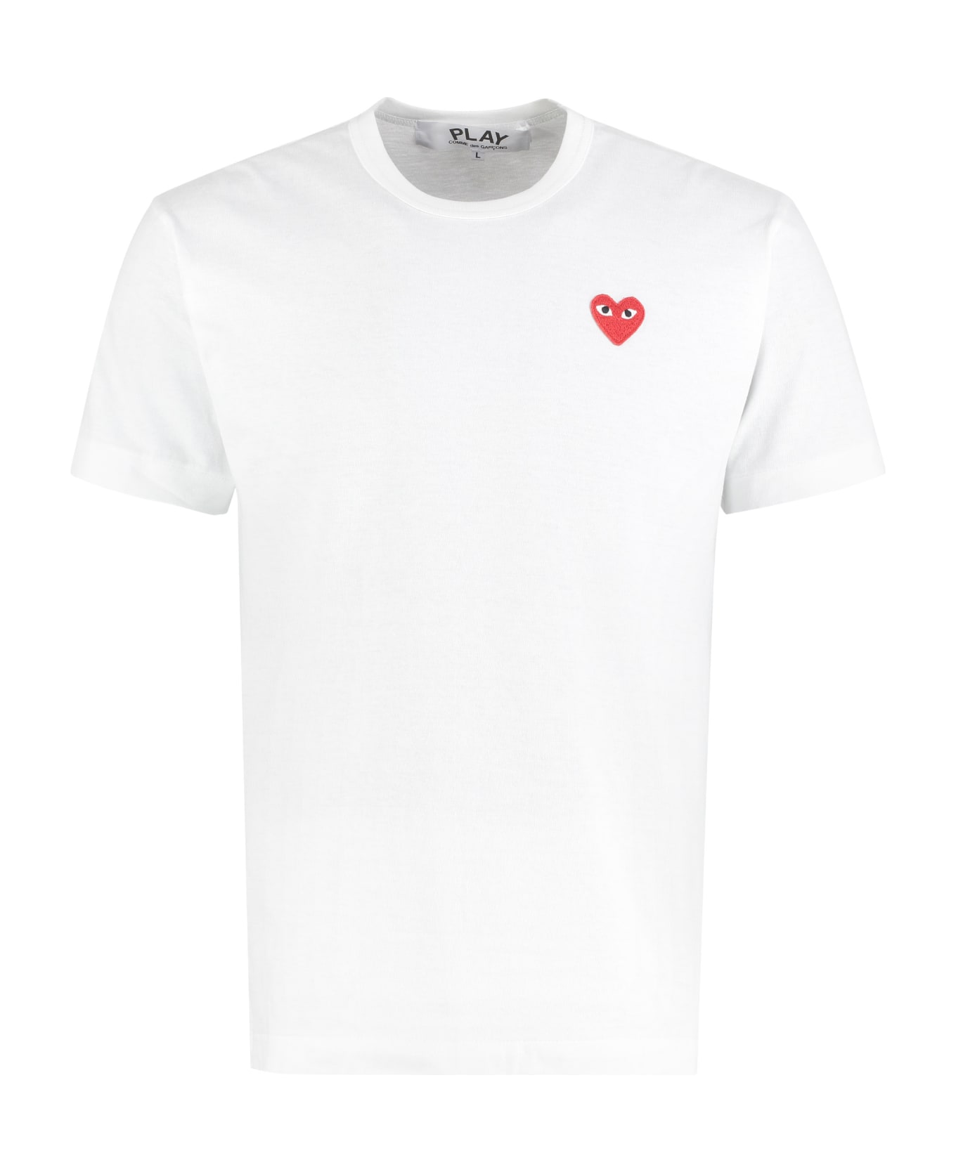 Comme des Garçons Play Patch Detail Cotton T-shirt - White シャツ