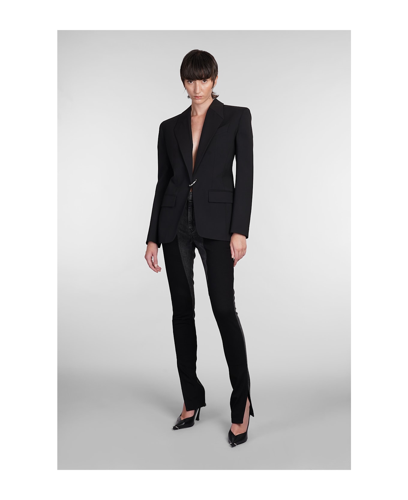 Mugler Jeans In Black Cotton - black