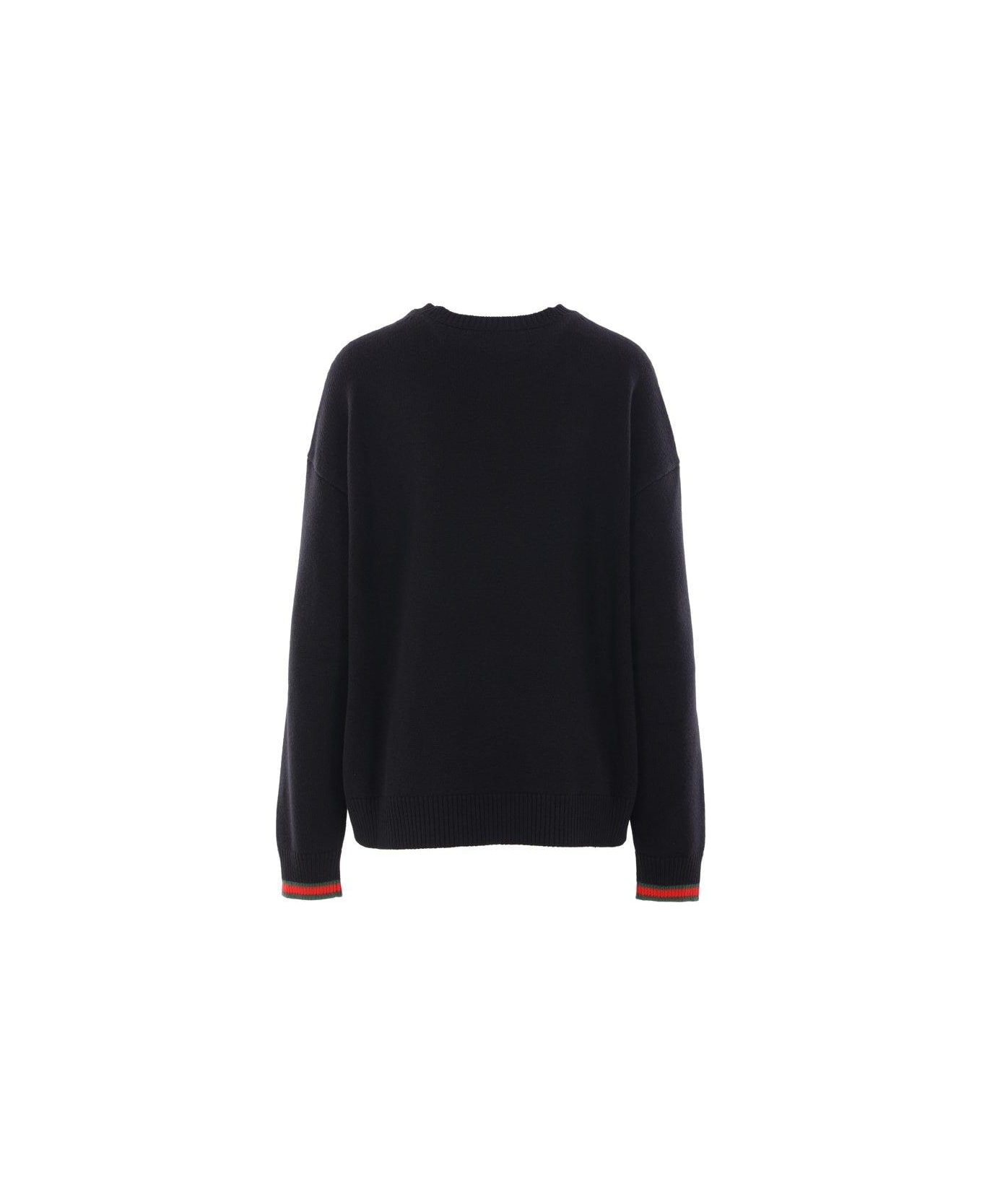Gucci Web Trim Jumper - BLACKMC