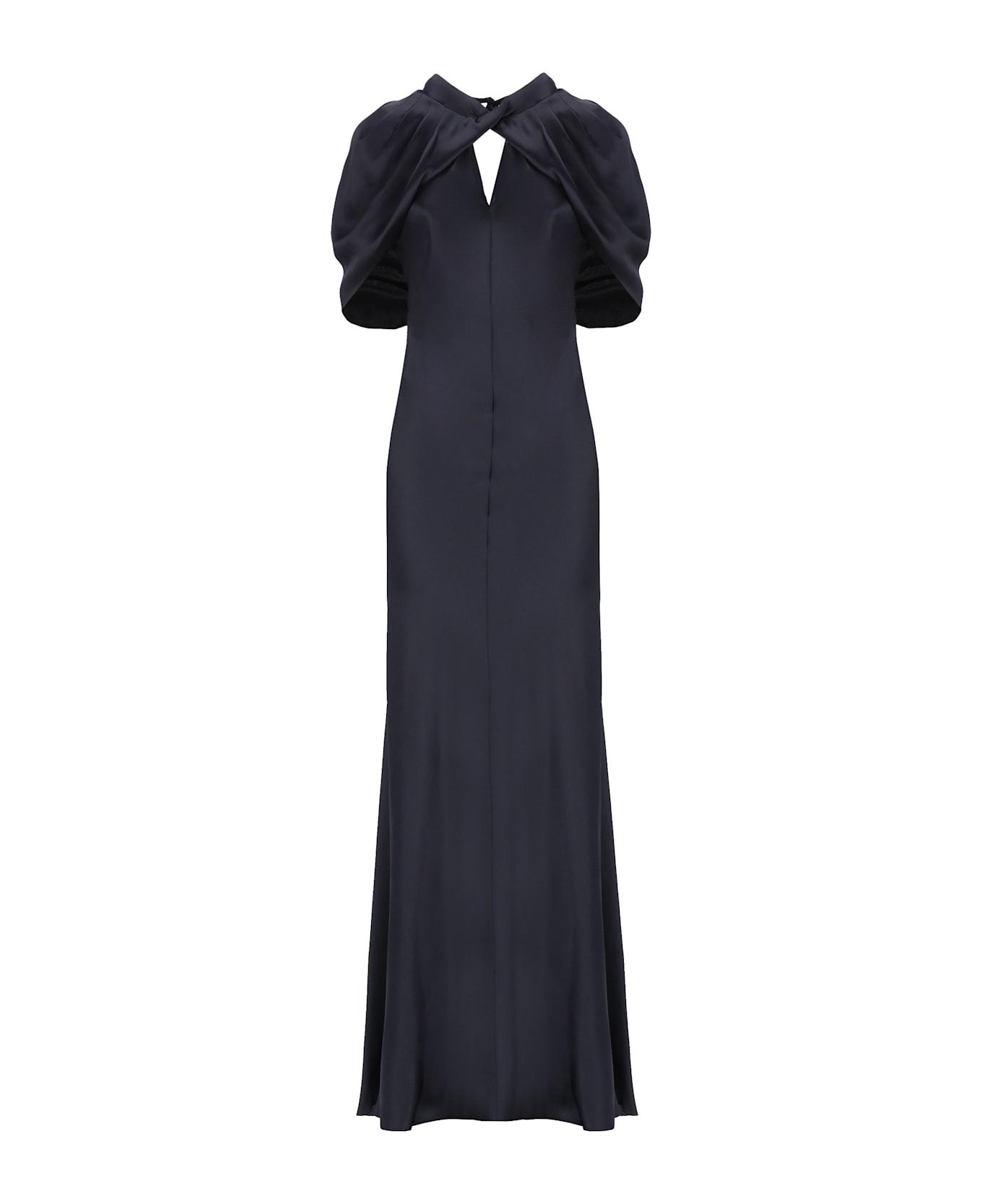Alberta Ferretti Long Satin Dress - Blue