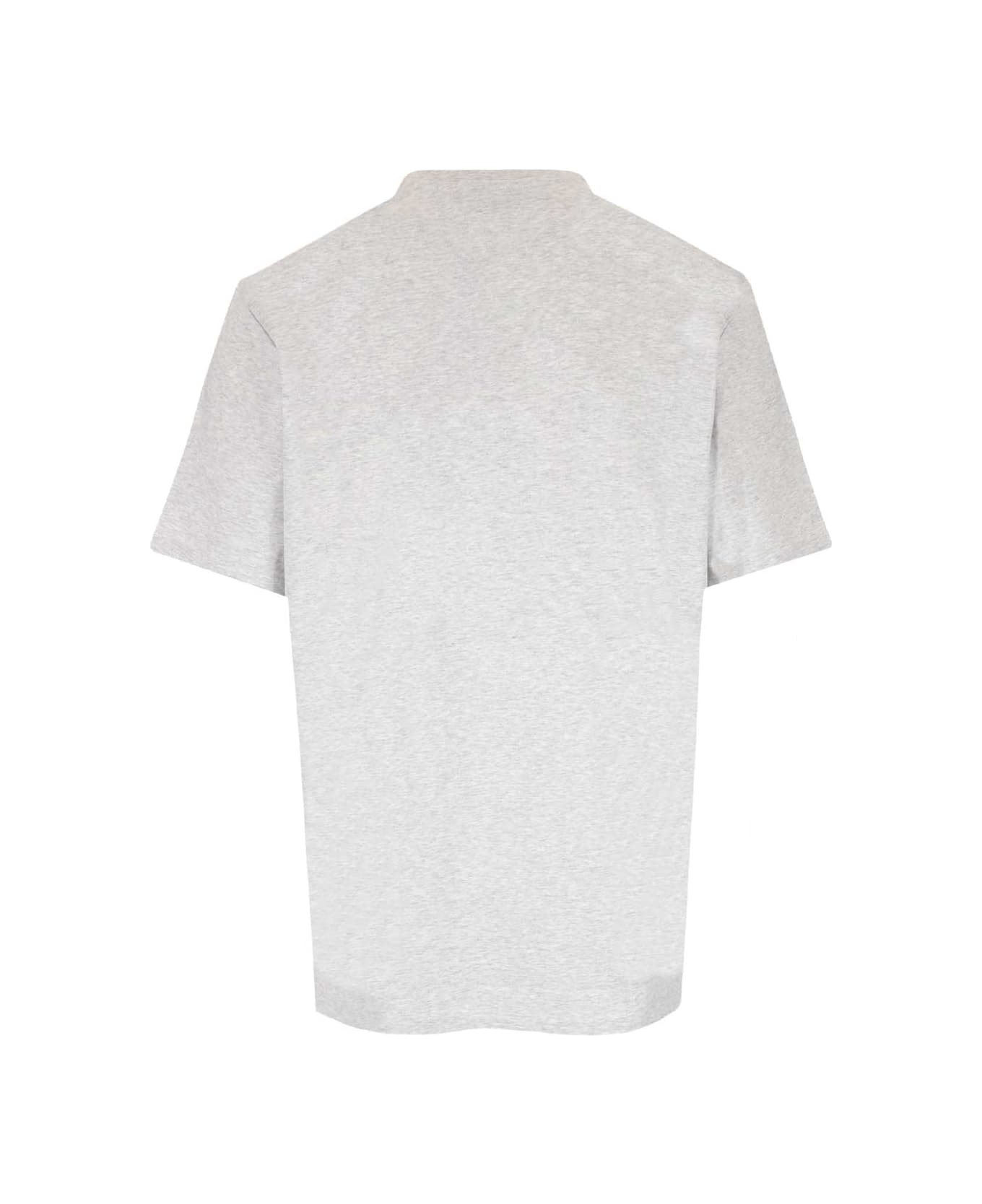 MSGM Grey T-shirt With Logo - Grigio chiaro シャツ