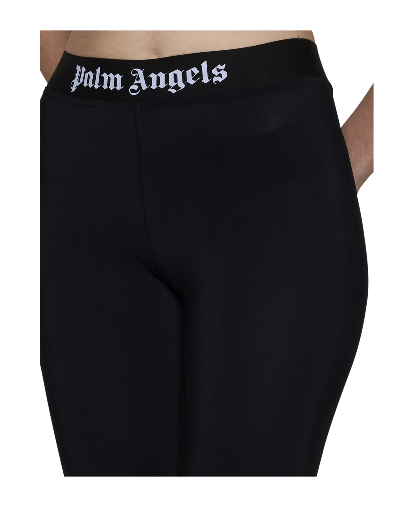 Palm Angels Logo Sport Leggings - black