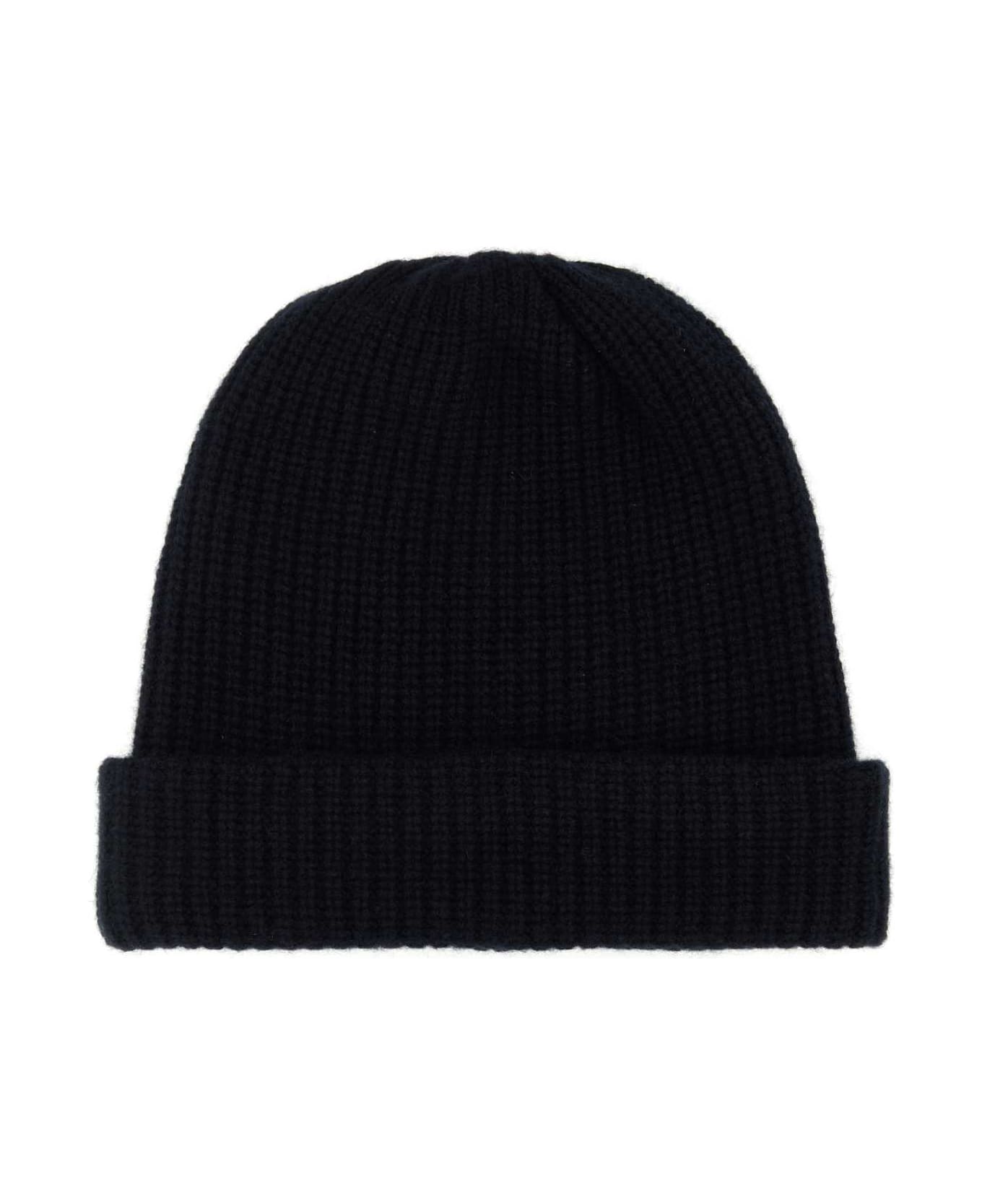 Maison Margiela Midnight Blue Cashmere Beanie Hat - DARKBLUE