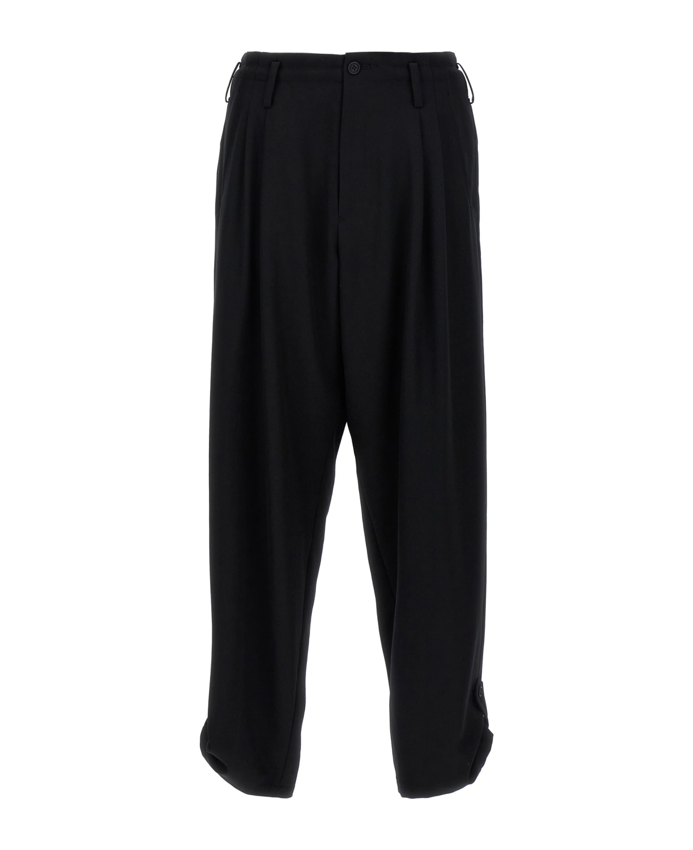 Yohji Yamamoto '2tuck Tab Gp' Pants - Black  