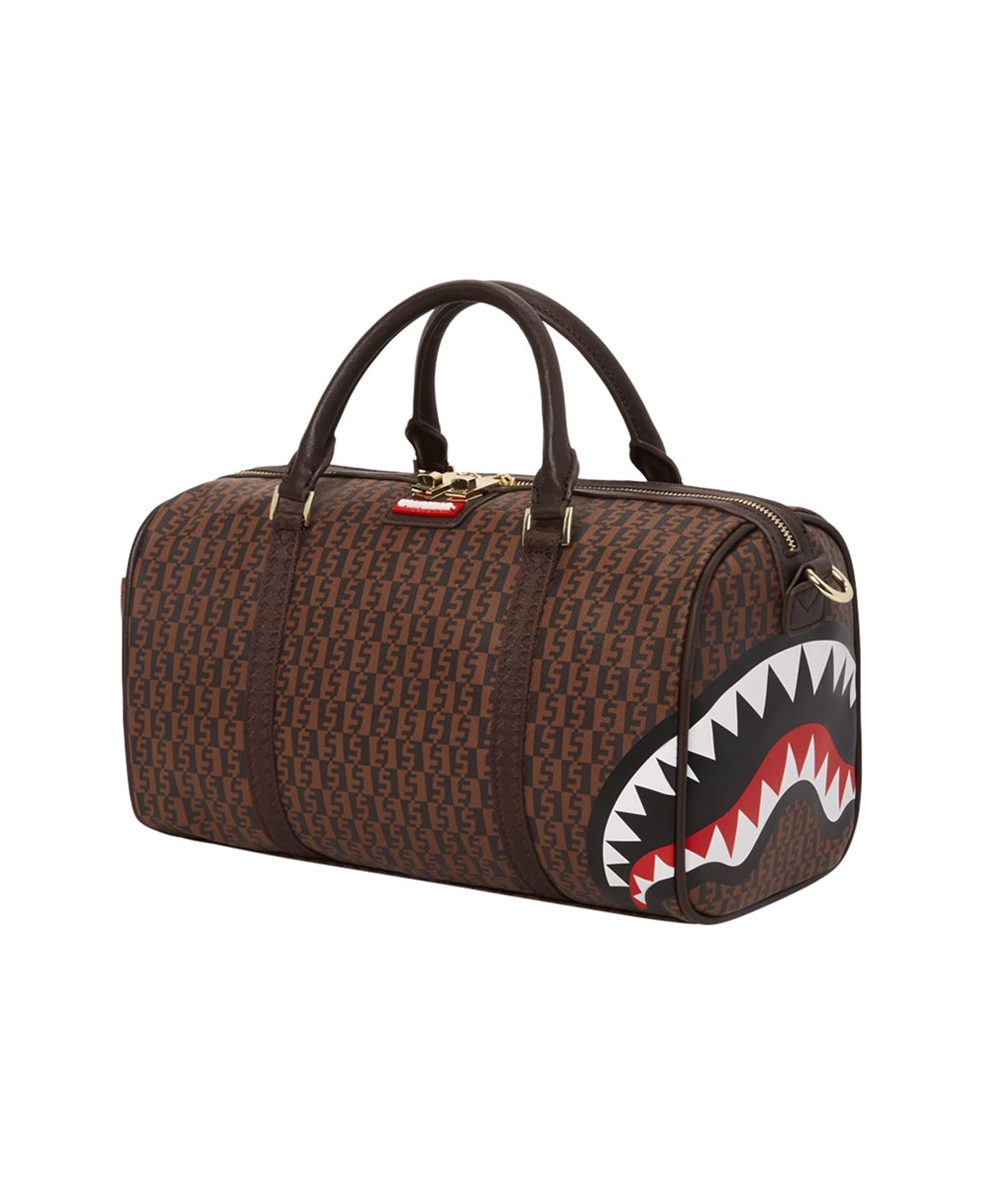 Sprayground Money Checkered Mini Duffle - BROWN