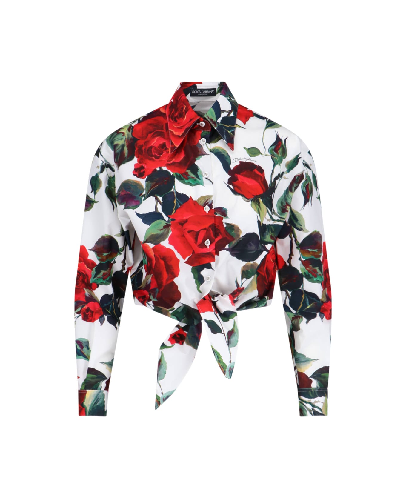Tシャツ・カットソー Dolce & Gabbana FW25 Floral crop shirt (F5P61THS5TR HA5PC) Dolce & Gabbana Floral Crop Shirt | italist