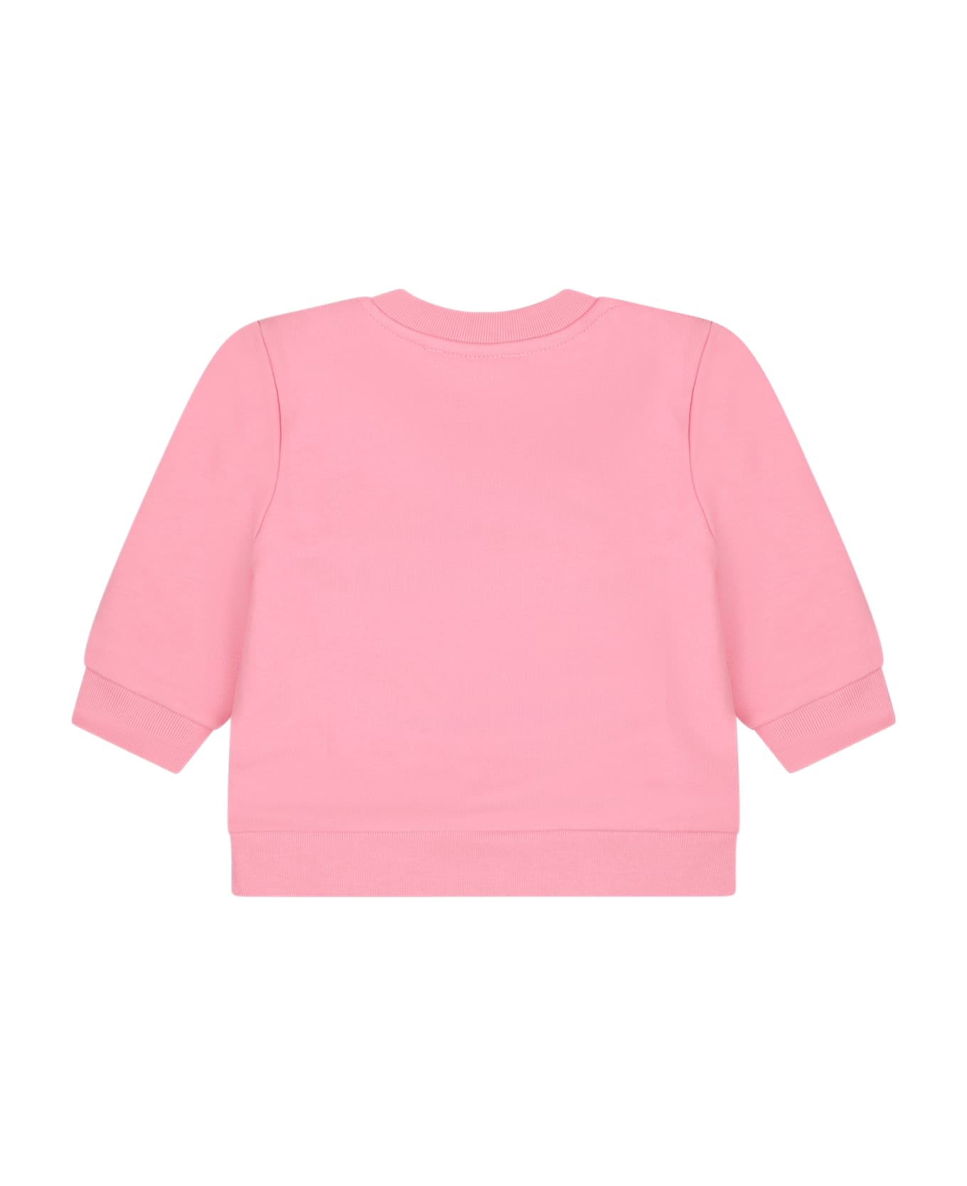 Marni Pink Sweatshirt For Baby Girl With Logo - Pink ニットウェア＆スウェットシャツ