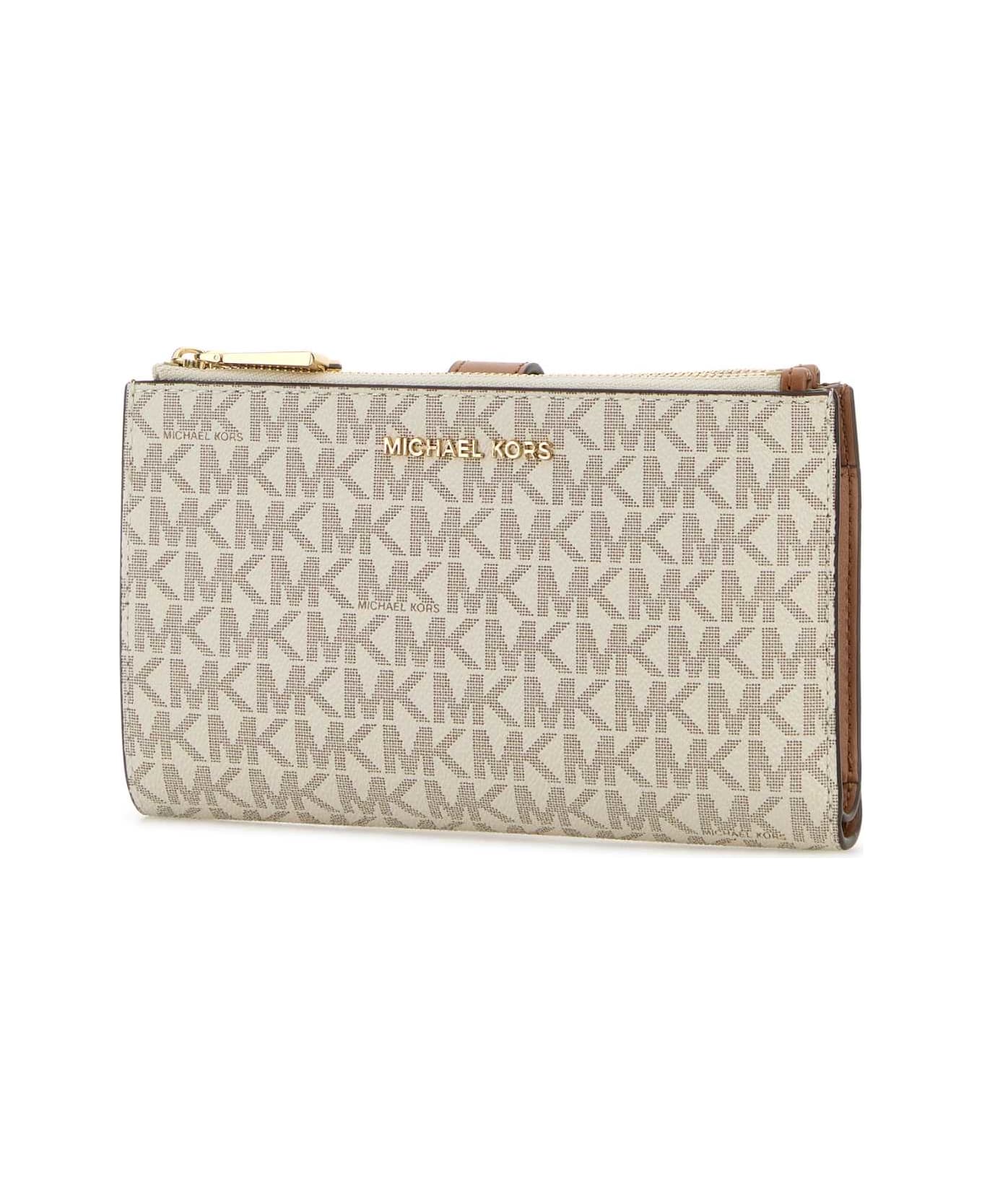 Michael Kors Printed Canvas Wallet - VANILLA