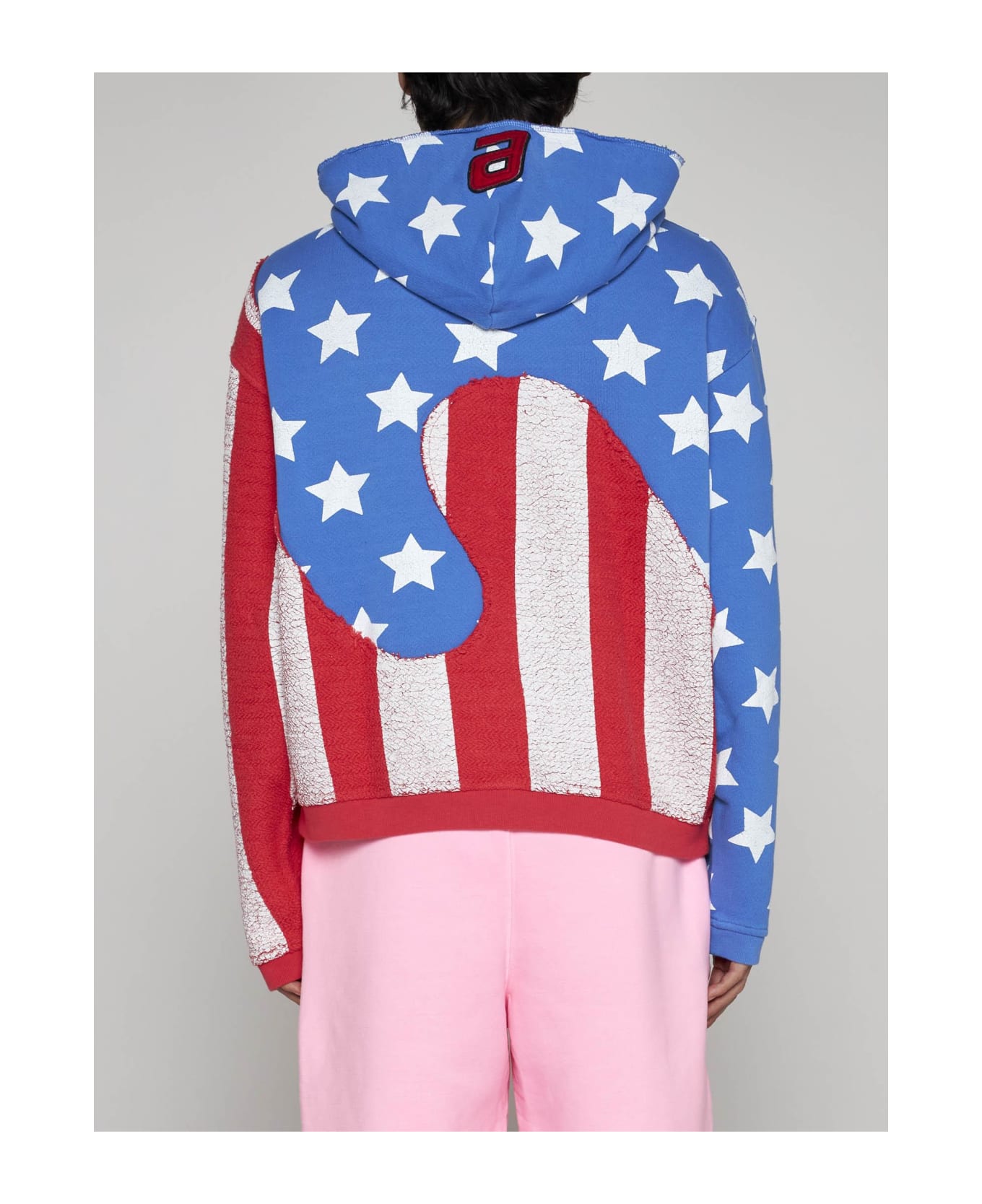 ERL Stars And Stripes Swirl Cotton Hoodie - Blue