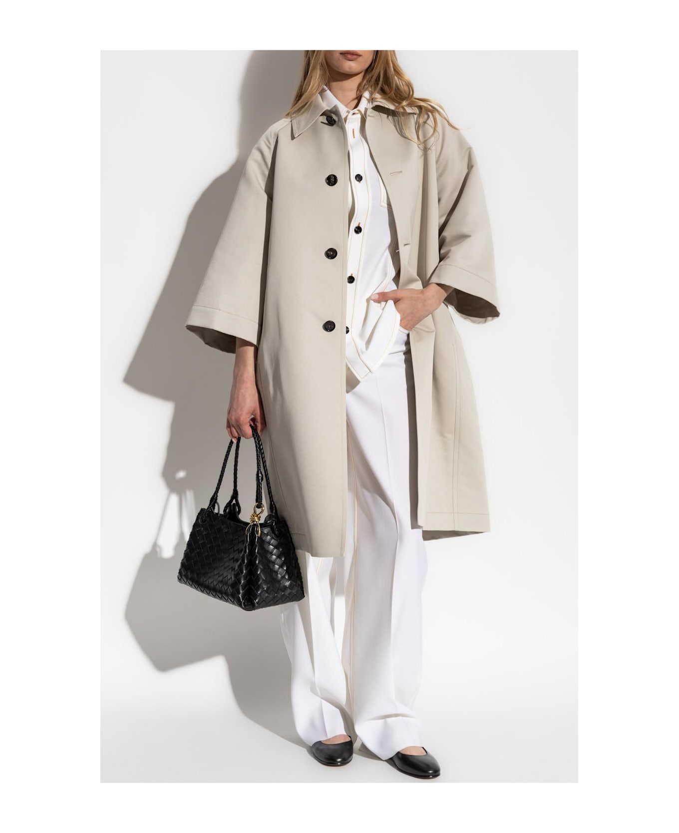 Bottega Veneta Loose-fit Coat - GREY