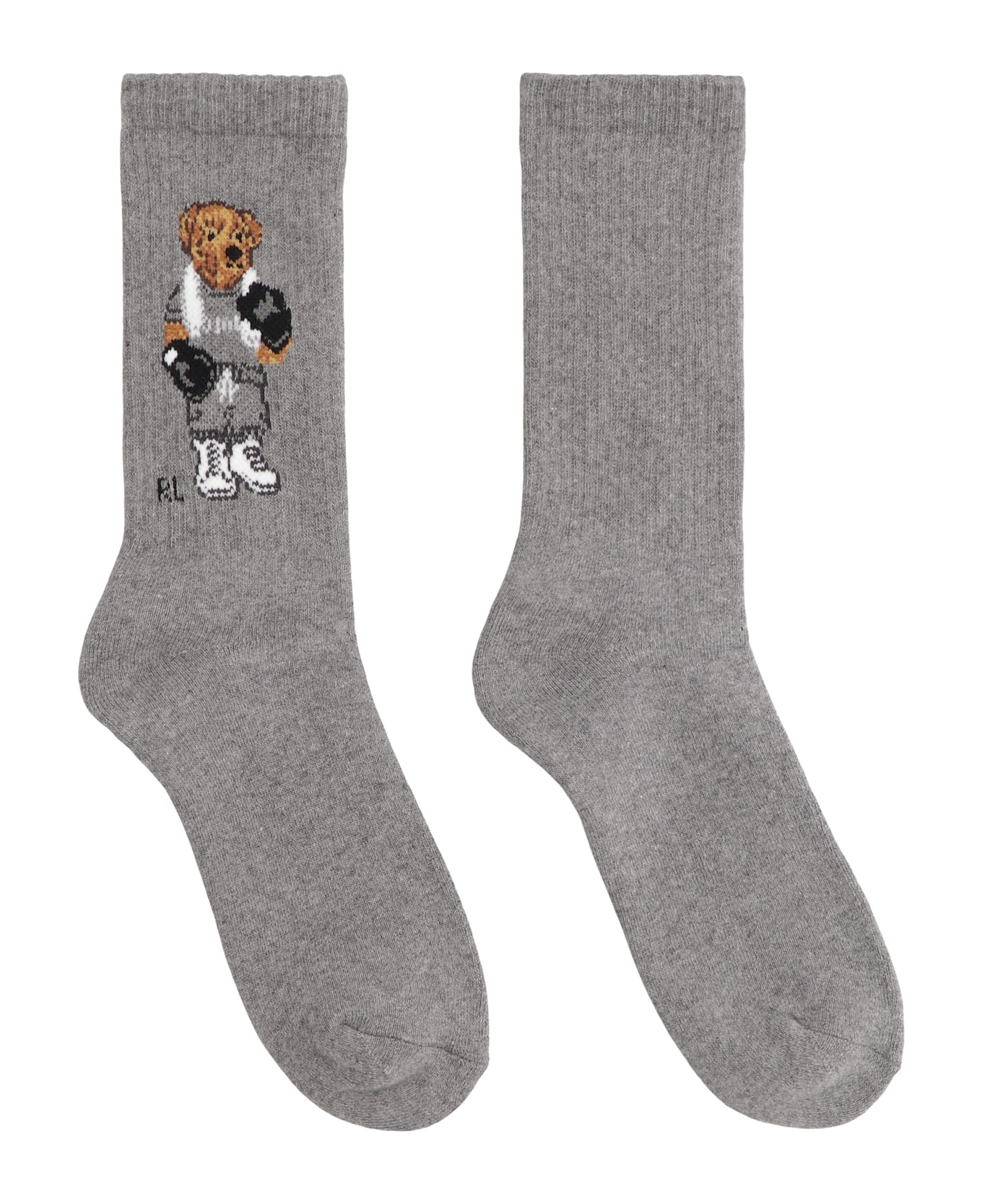 Polo Ralph Lauren Cotton Socks With Logo - grey