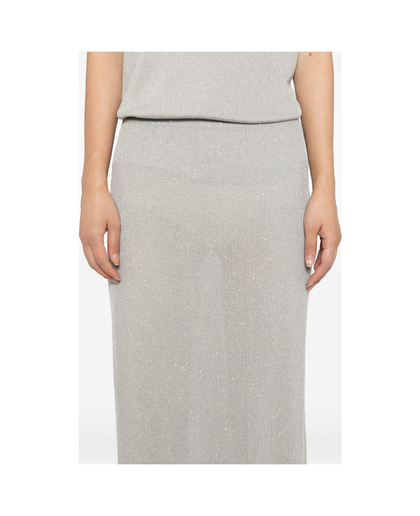 Tom Ford Sequined Long Skirt - Silver