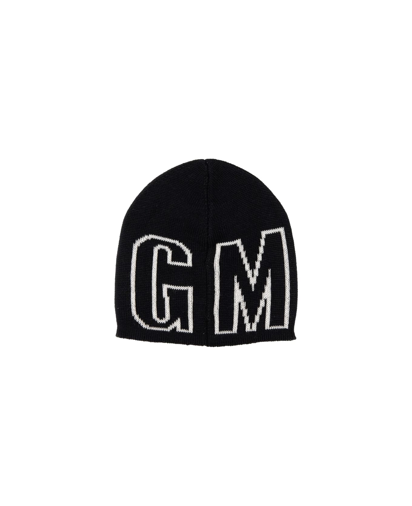 MSGM Beanie Hat With Logo - BLACK