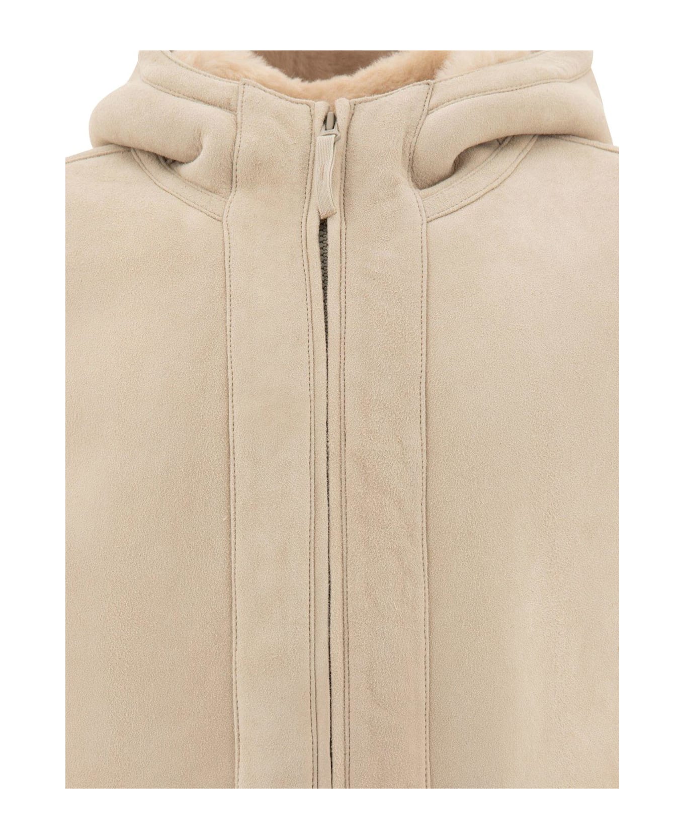 Stone Island Hooded Zipped Jacket - NEUTRALS ジャケット