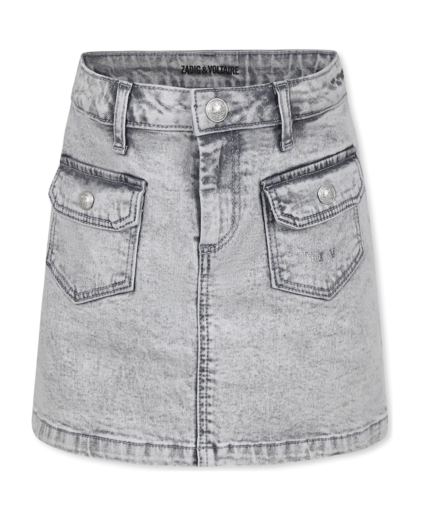 Zadig 
Voltaire Grey Skirt For Girl With Wings - Grey
