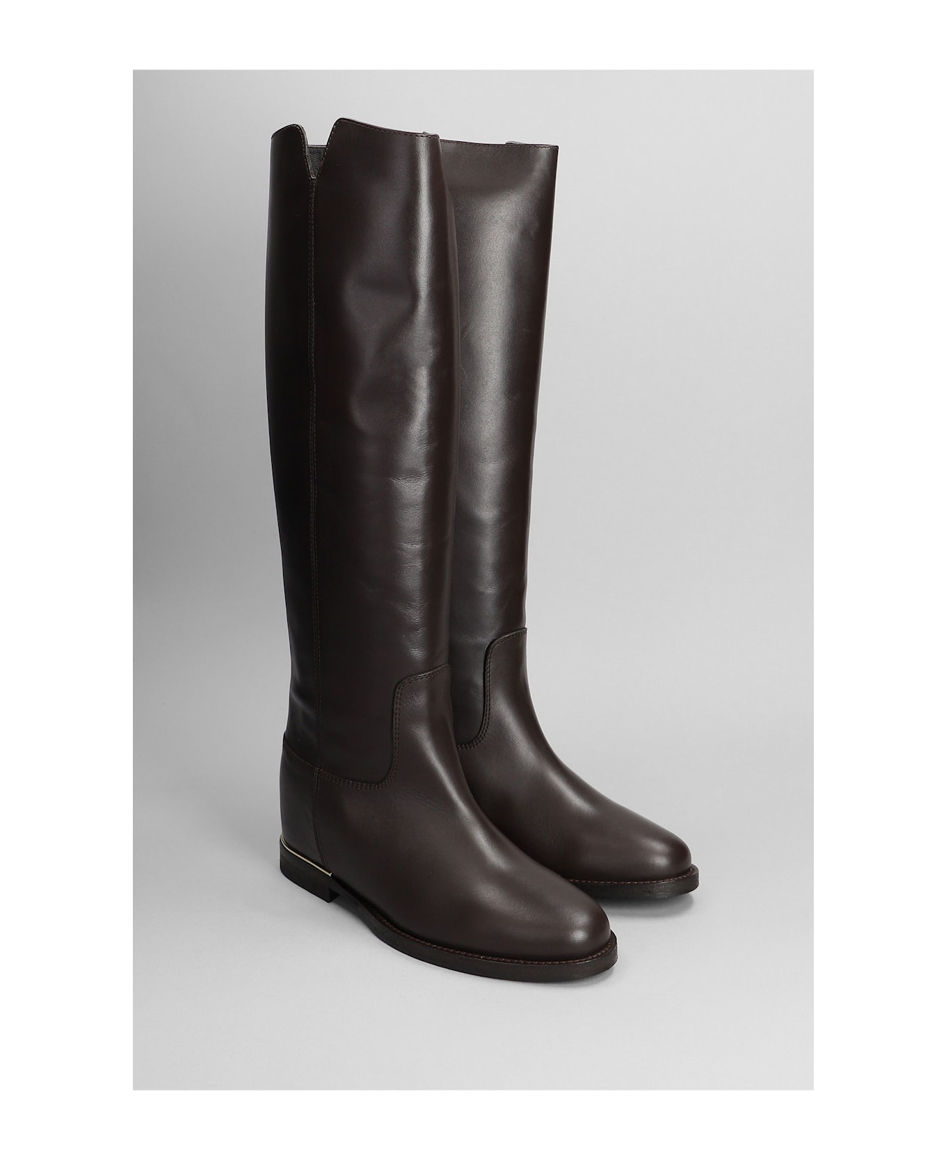 Via Roma 15 In Dark Brown Leather - dark brown
