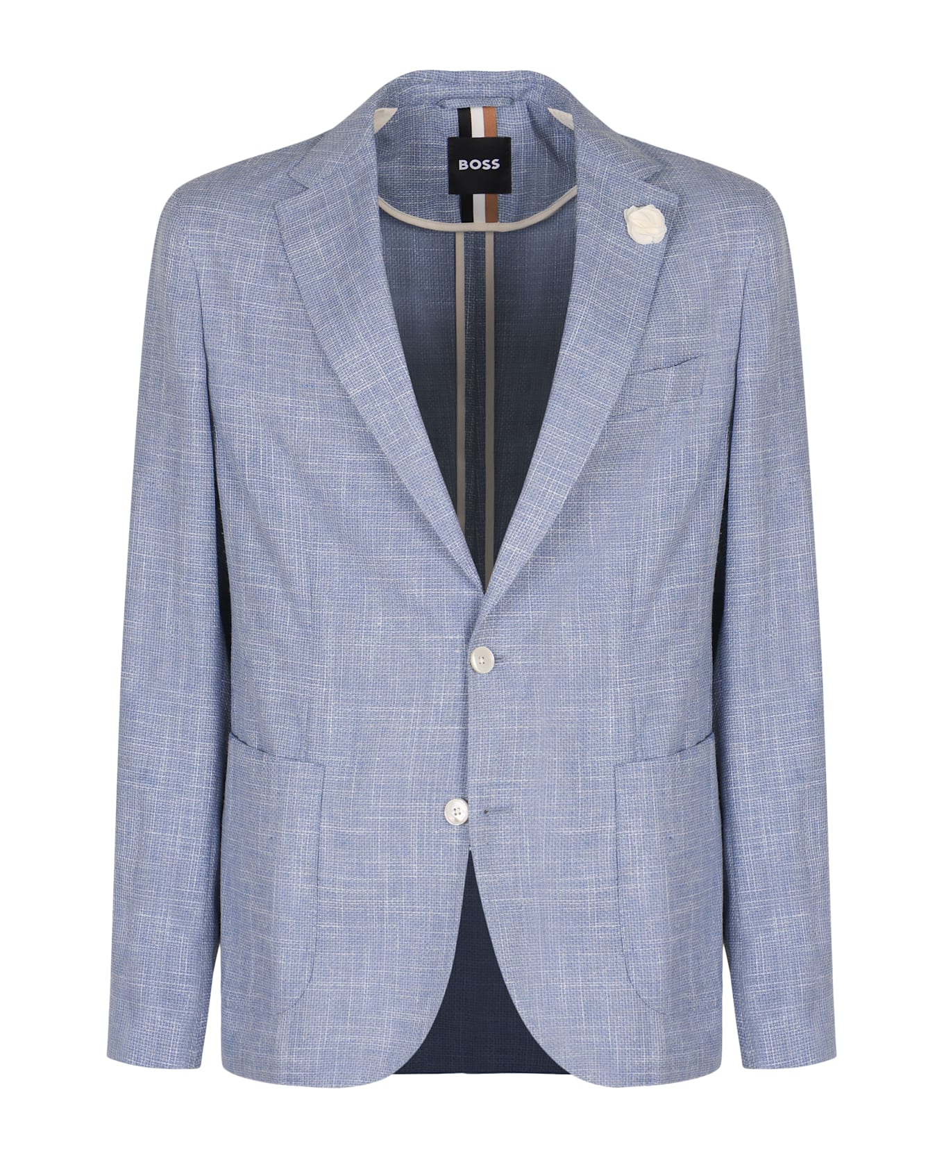Hugo Boss Single-breasted Slim Fit Blazer - Light Blue