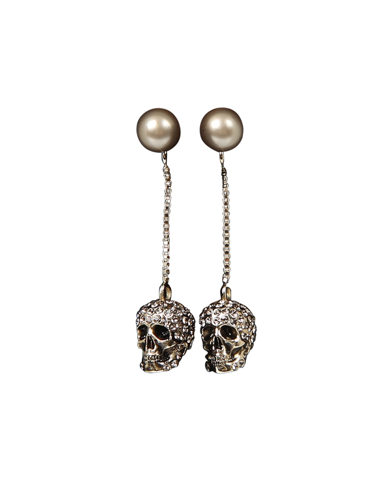 Alexander McQueen Gold Skull Earring - Metallic
