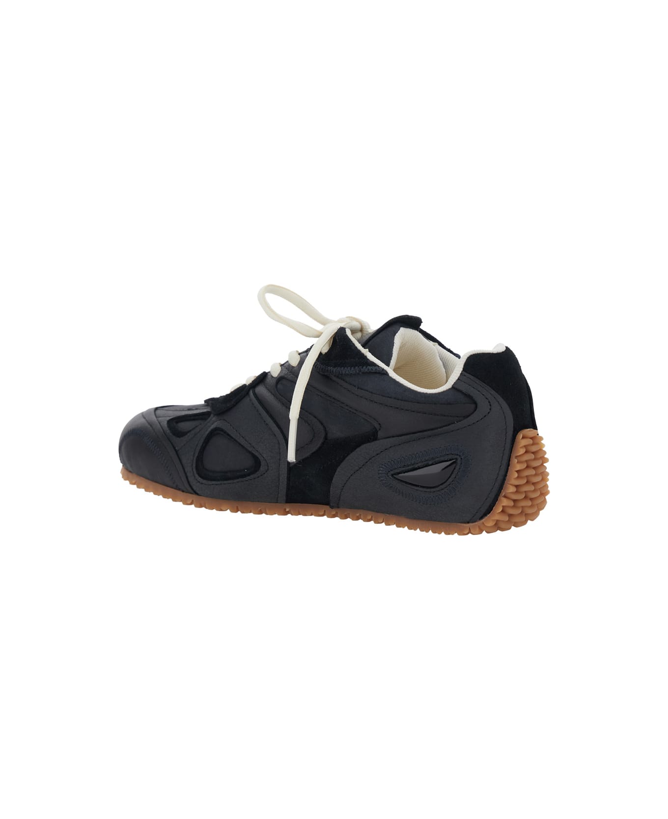 Axel Arigato 'slow Runner' Black Sneaker With Insert Design And Grooved Sole In Leather And Suede Woman - Black