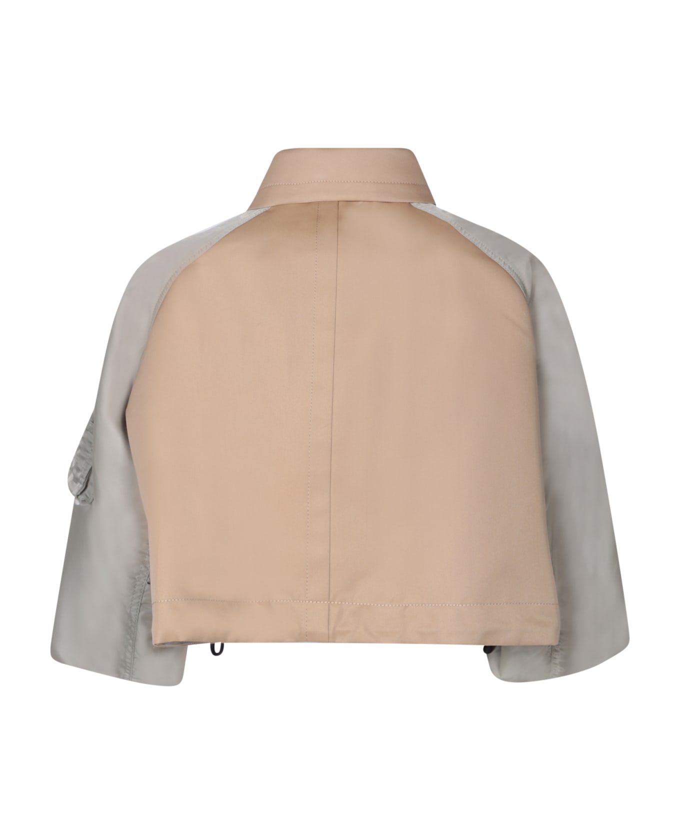 Sacai Kaki Beige Nylon Gabardine Bomber - Beige