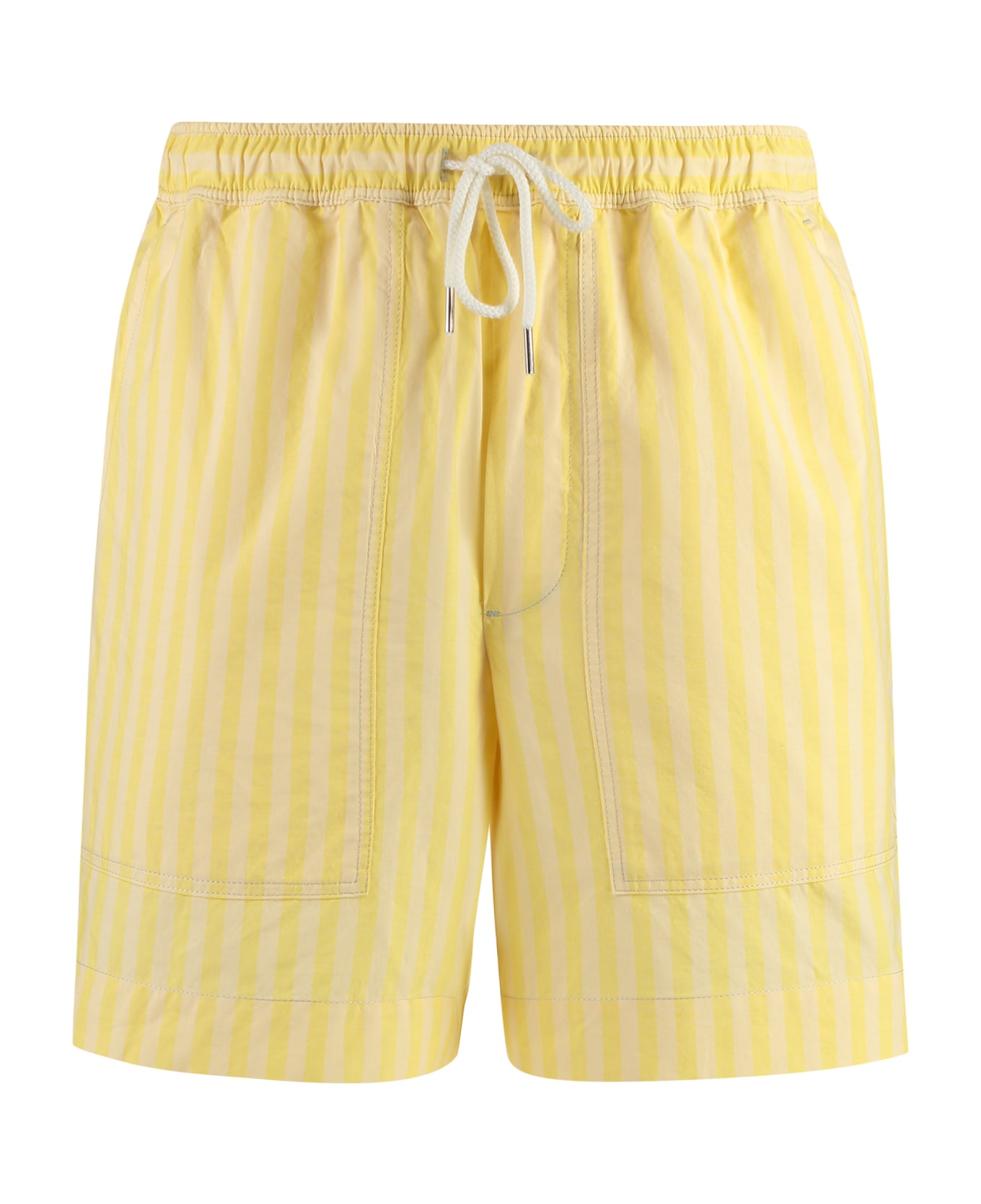Maison Kitsuné Cotton Bermuda Shorts - Yellow