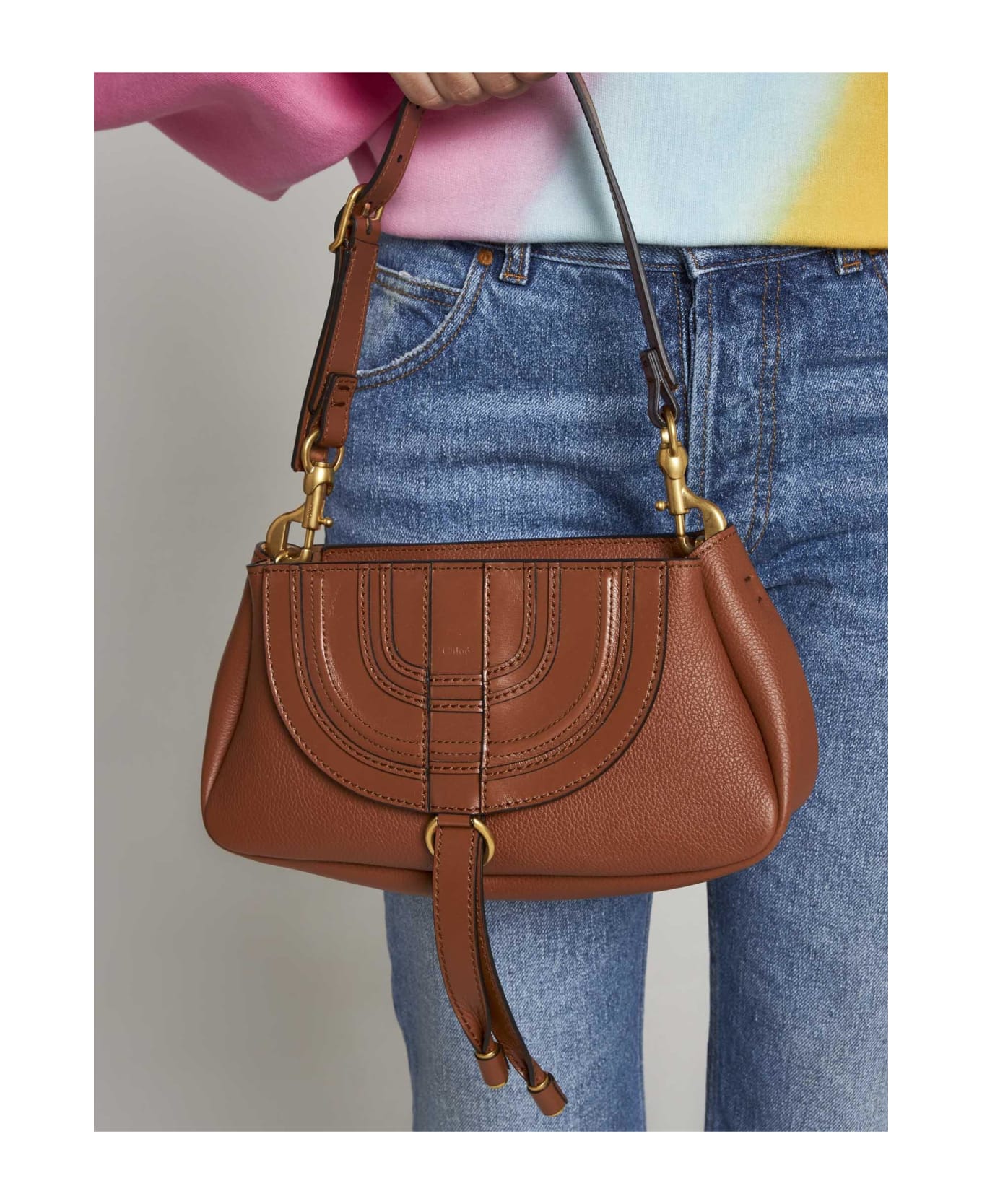 Chloé Marcie Shoulder Bag - Leather Brown