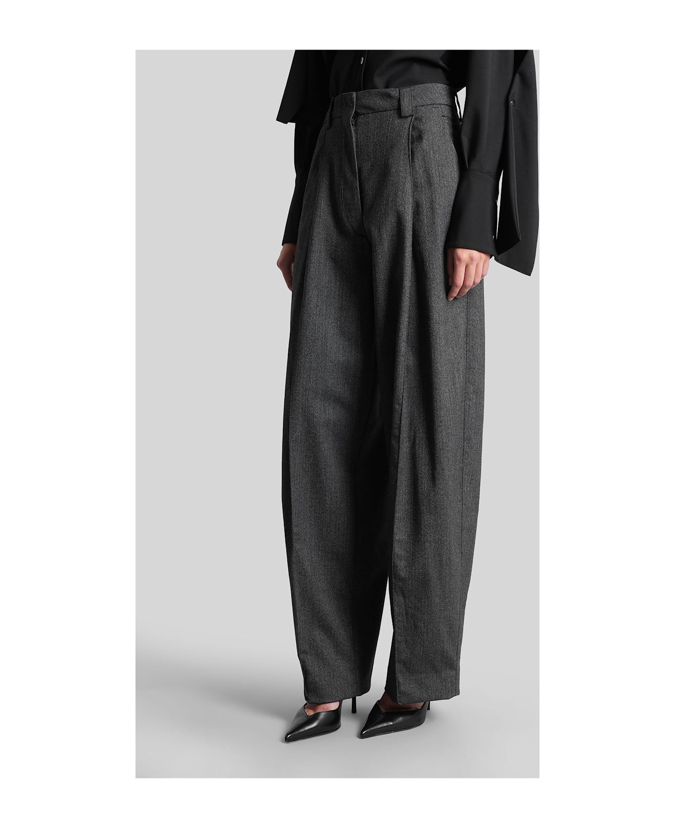 TheLatest Cara 3116 Pants In Grey Polyester - grey