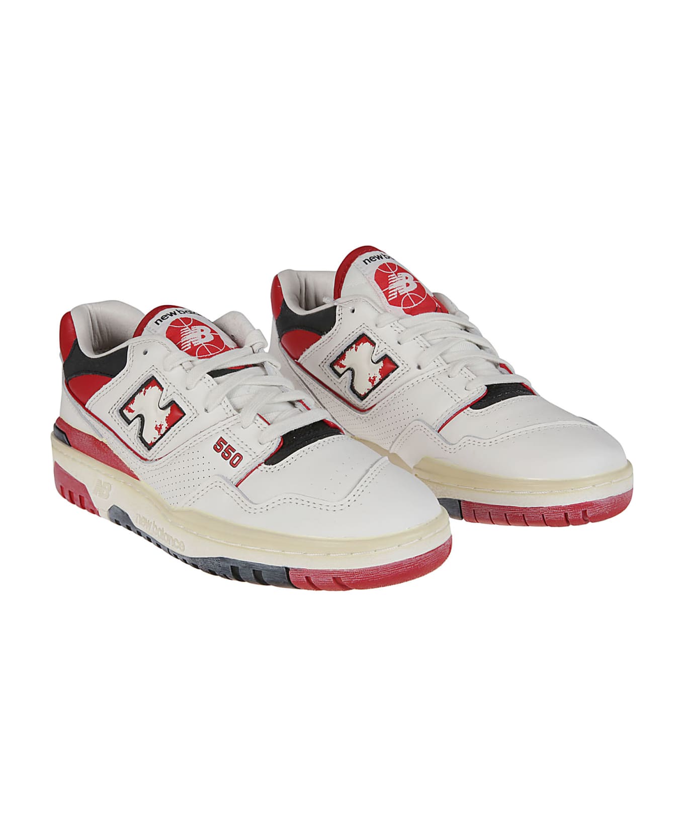 New Balance 550 Sneakers - Off White/red