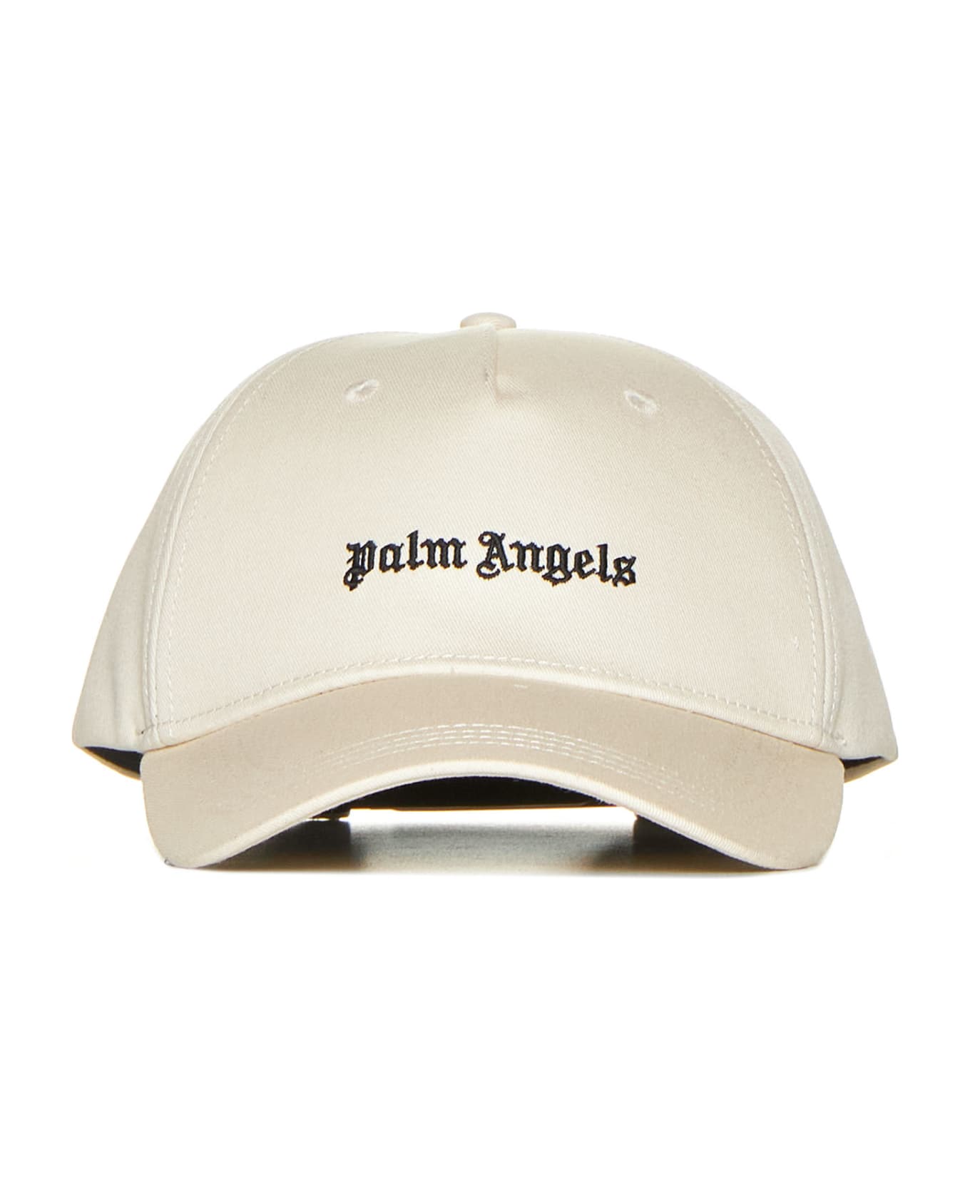 Palm Angels Logo Baseball Cap - Off white  black