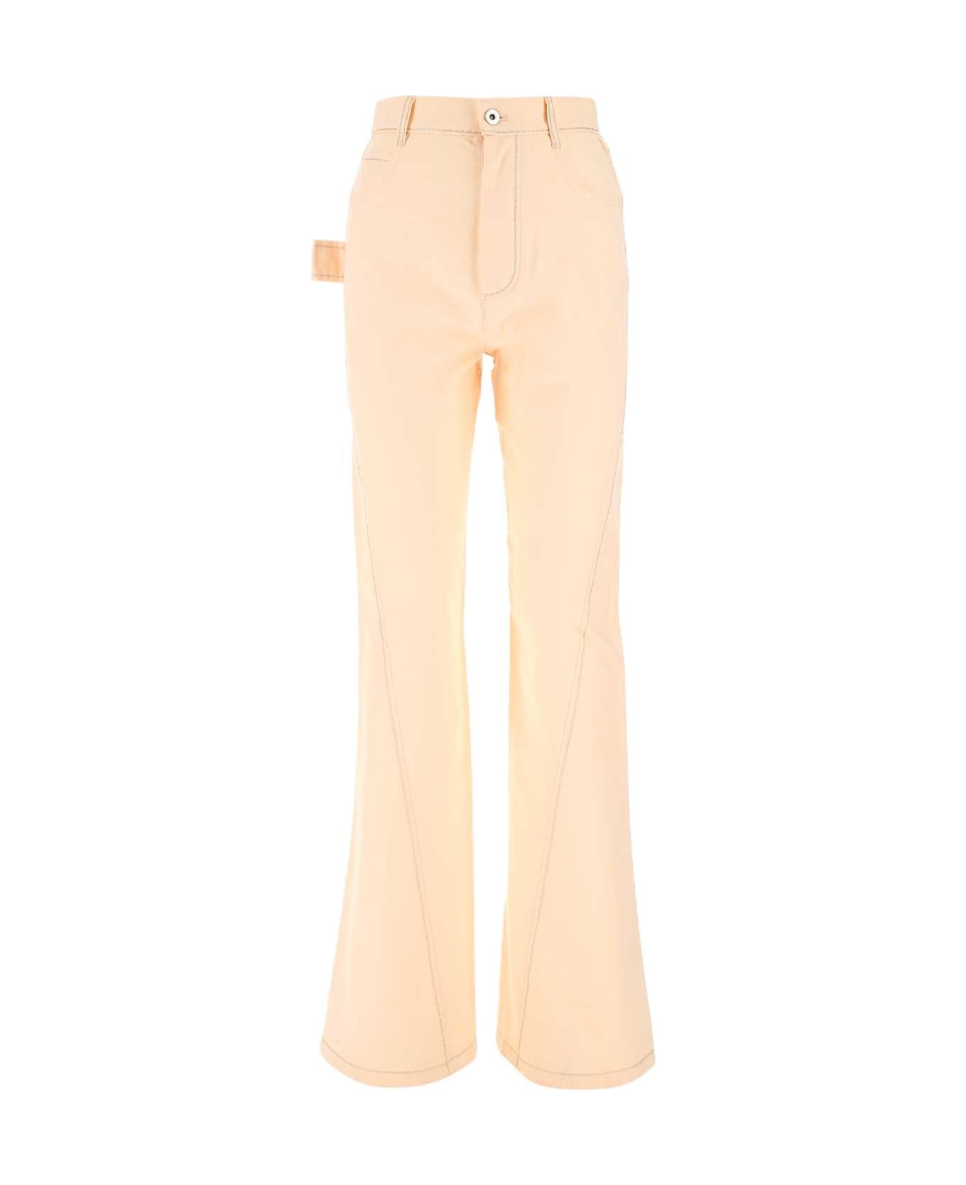 Bottega Veneta Peach Cotton Wide Leg Pant - PINK