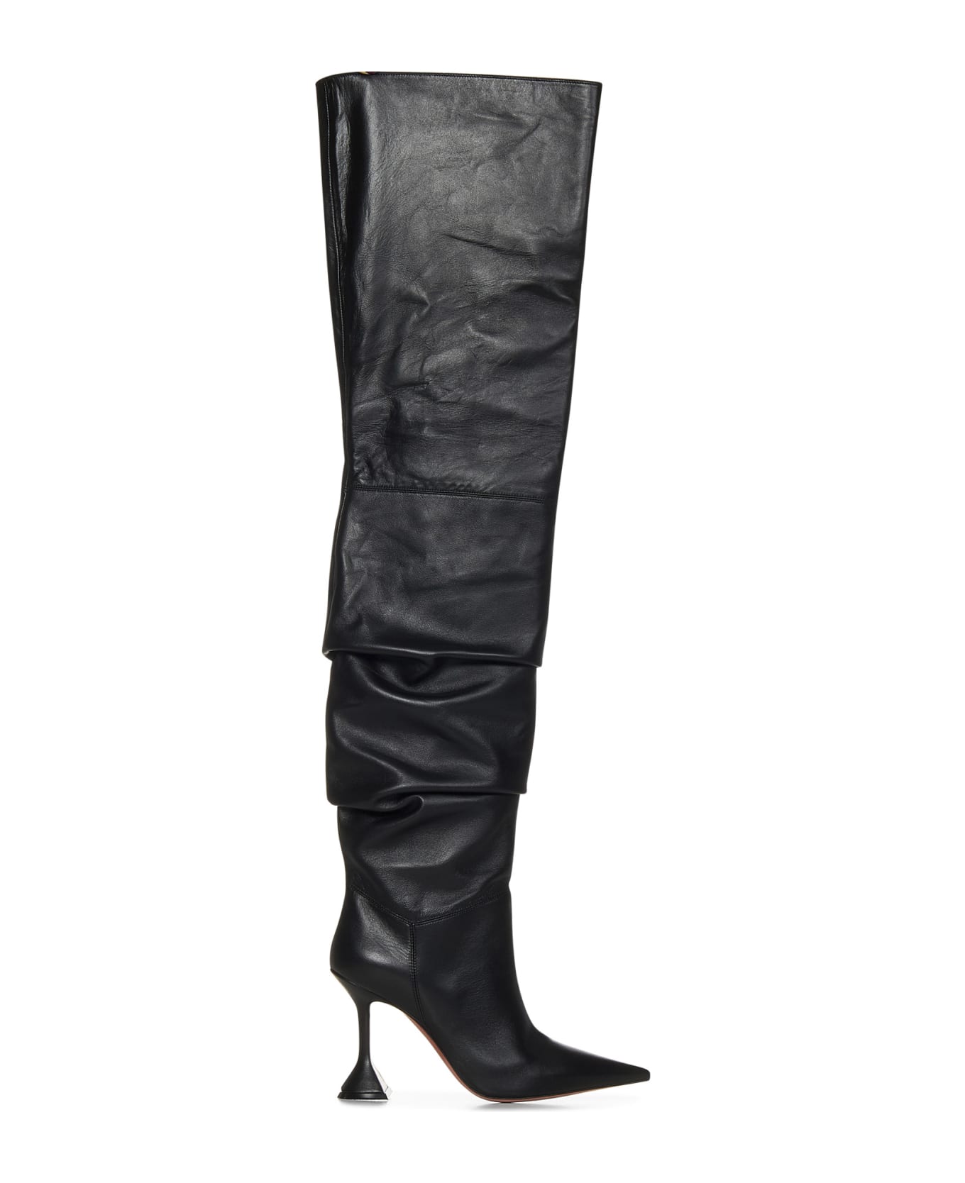 Amina Muaddi Olivia Thigh High Boots - Black
