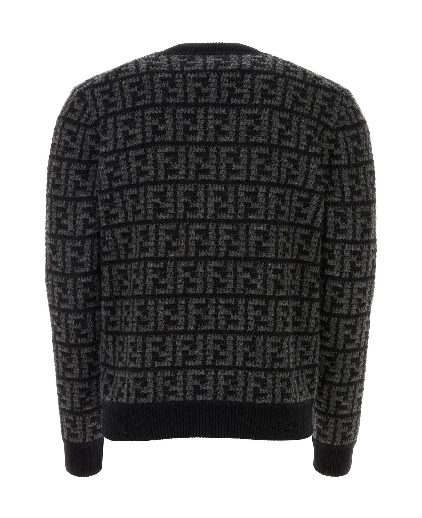 Fendi Embroidered Cashmere Cardigan - Black
