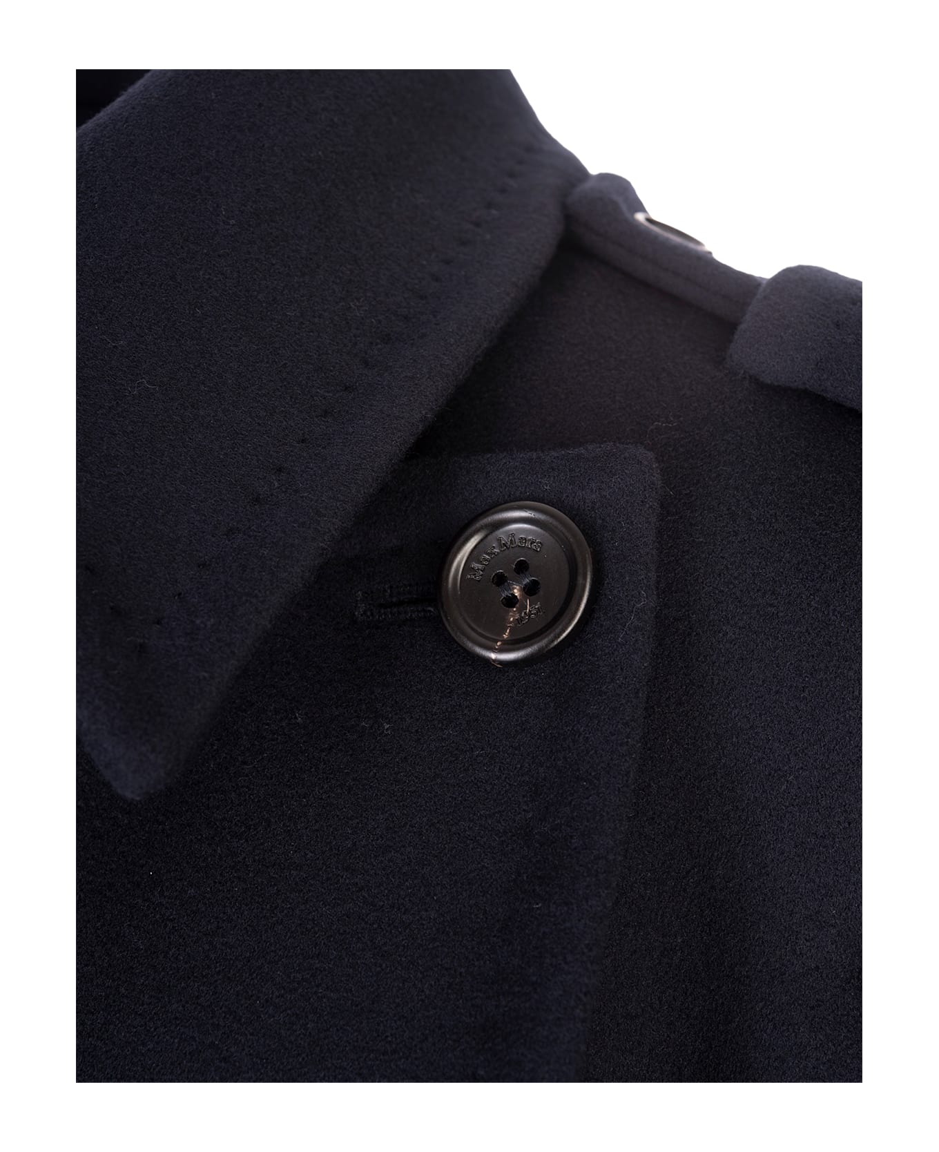 Max Mara Navy Blue Laveno Short Coat - Blue