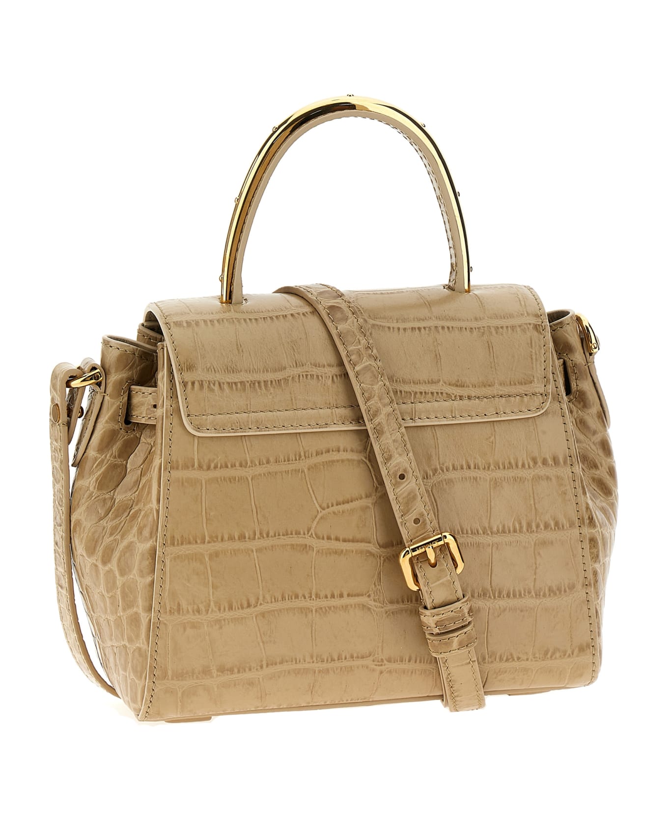 Versace 'la Medusa' Small Handbag - Beige