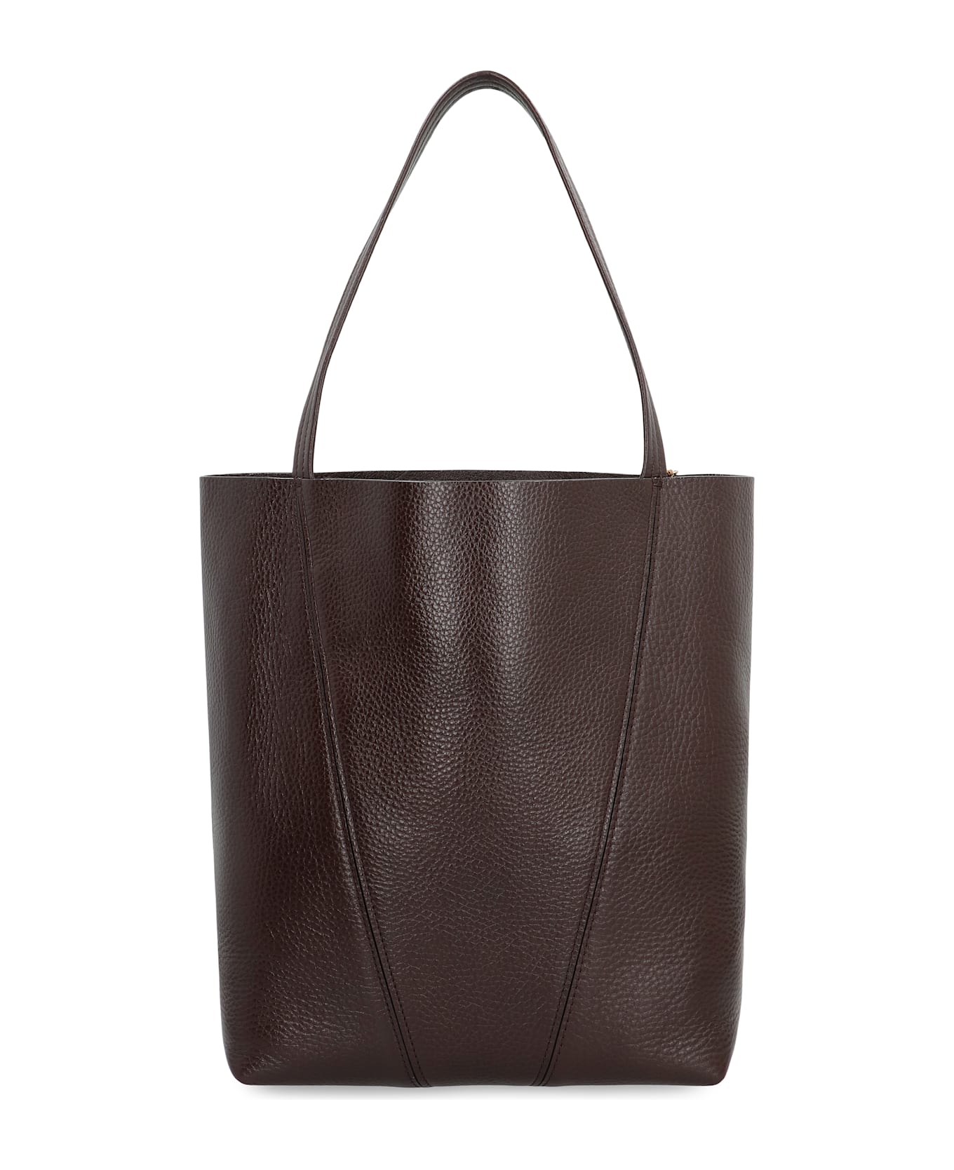 Chloé Spin Leather Tote Bag - brown
