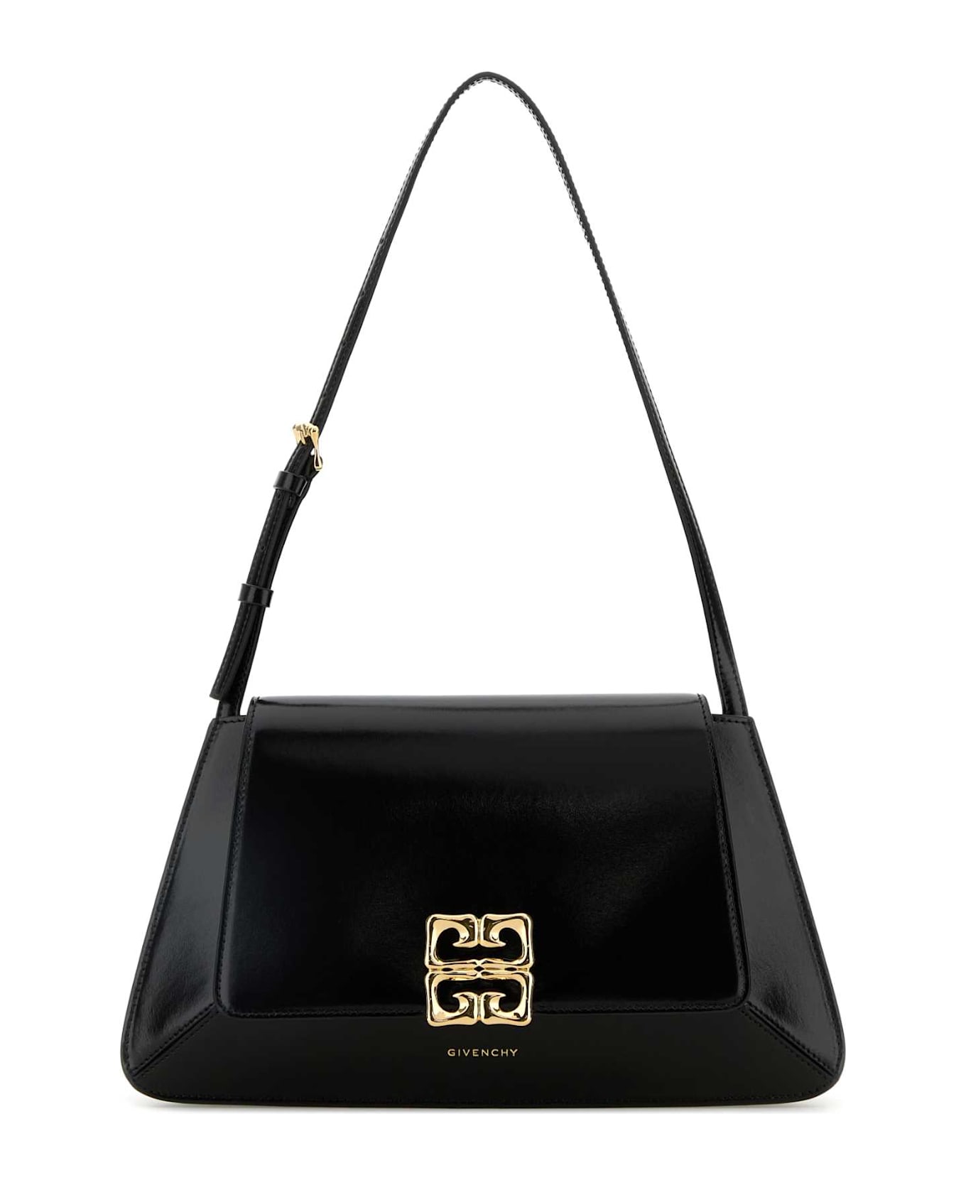 Givenchy Black Leather 4g Liquid Shoulder Bag - BLACK