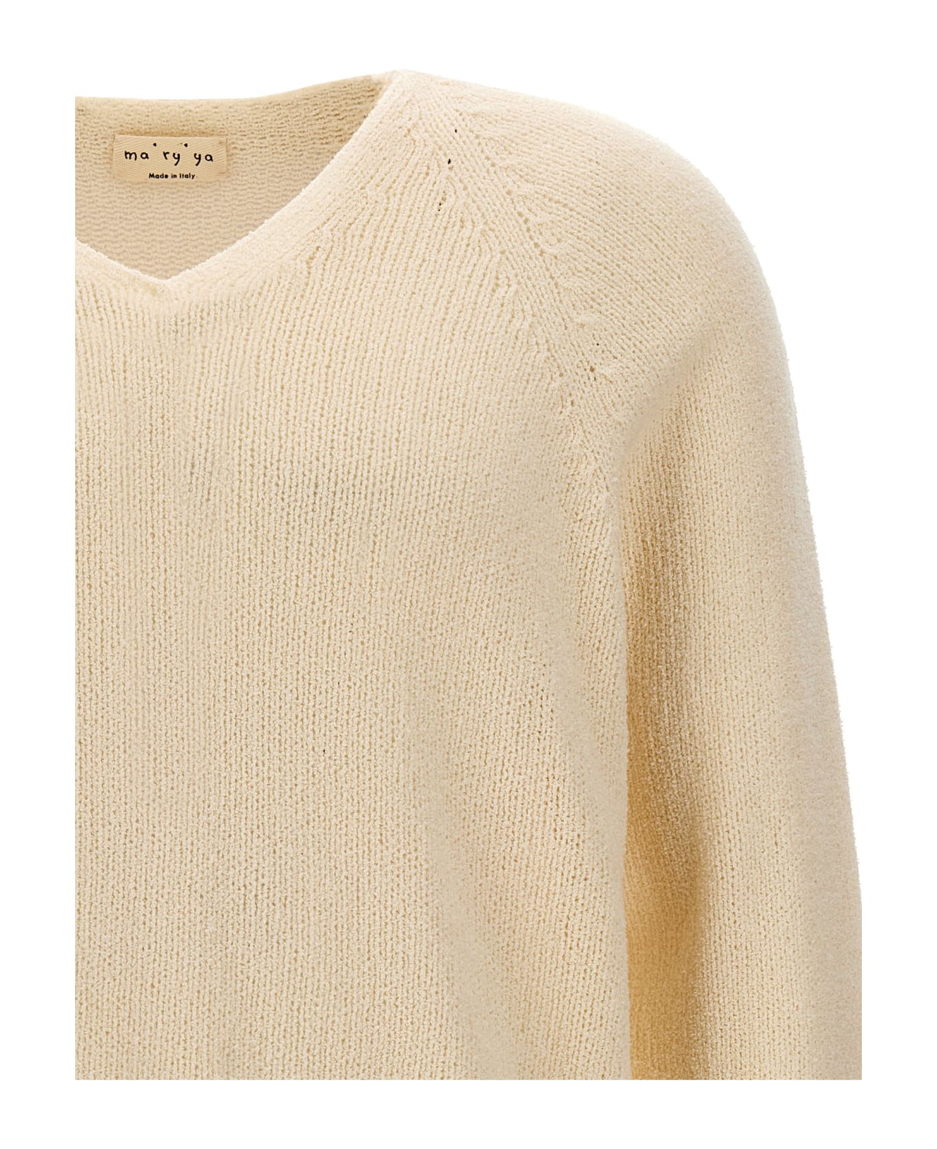 Ma'ry'ya V-neck Sweater - White