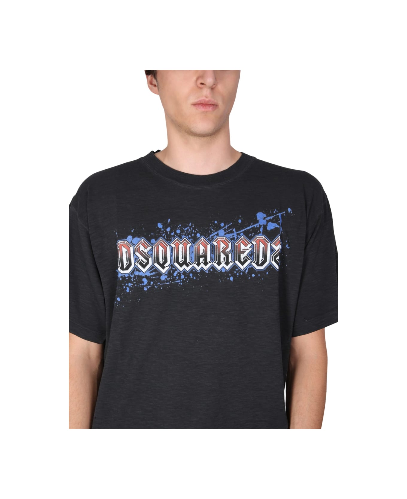 Dsquared2 T-shirt With Logo - BLACK シャツ