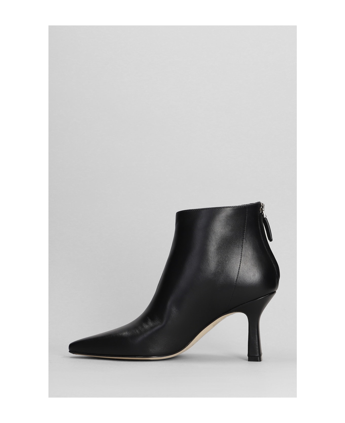 The Seller High Heels Ankle Boots In Black Leather - black