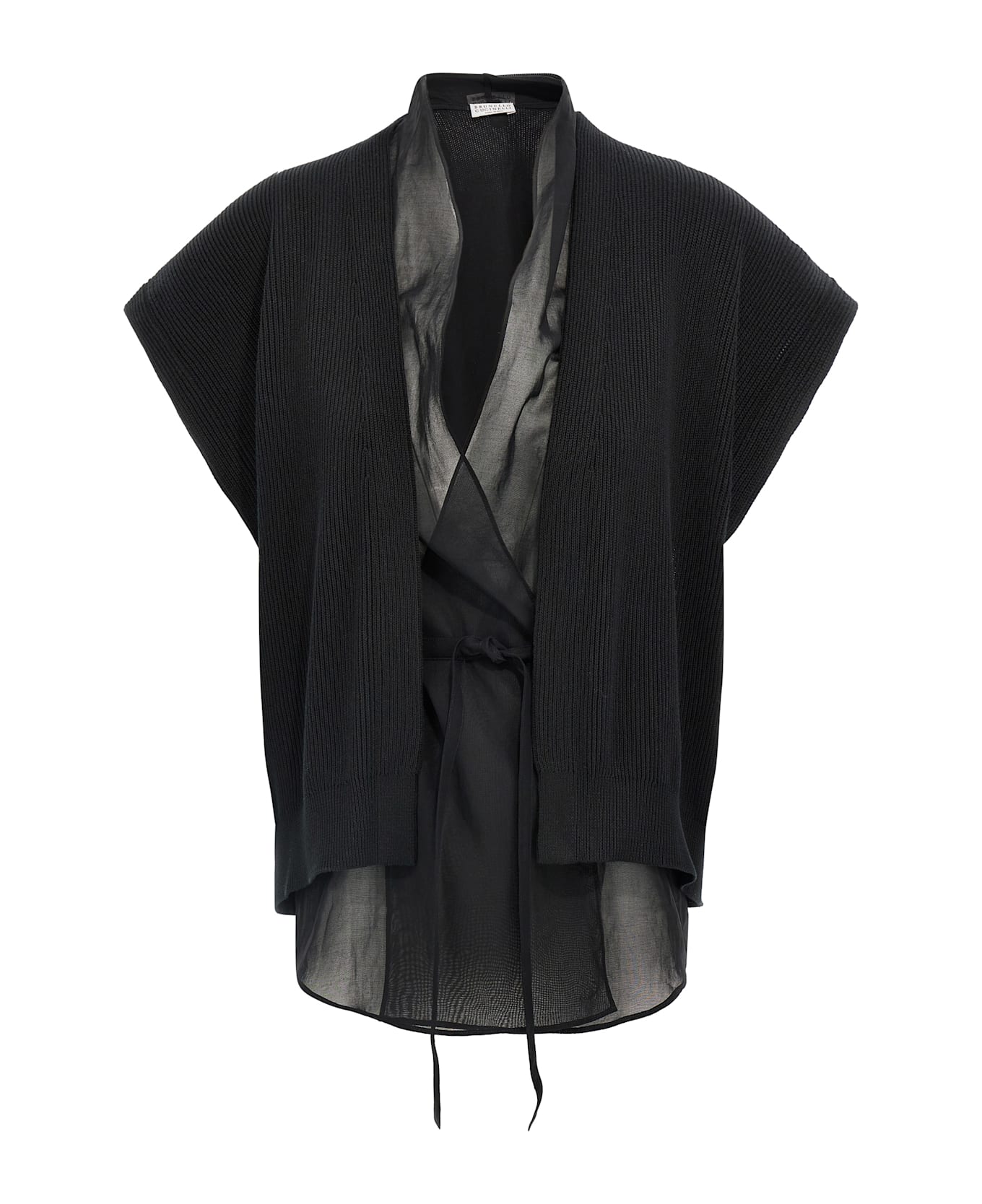 Brunello Cucinelli Layered Cardigan - Black